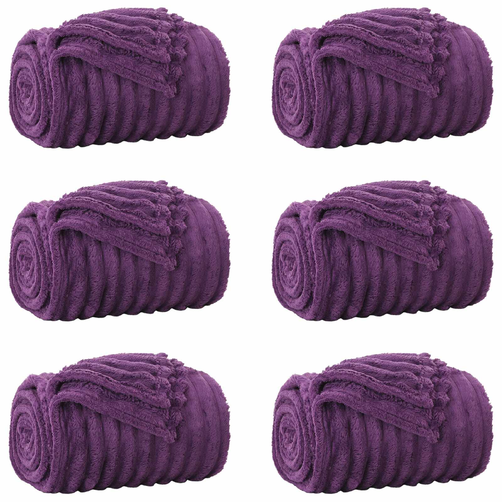Throws 6 pcs Purple 150 x 130 cm Flysas