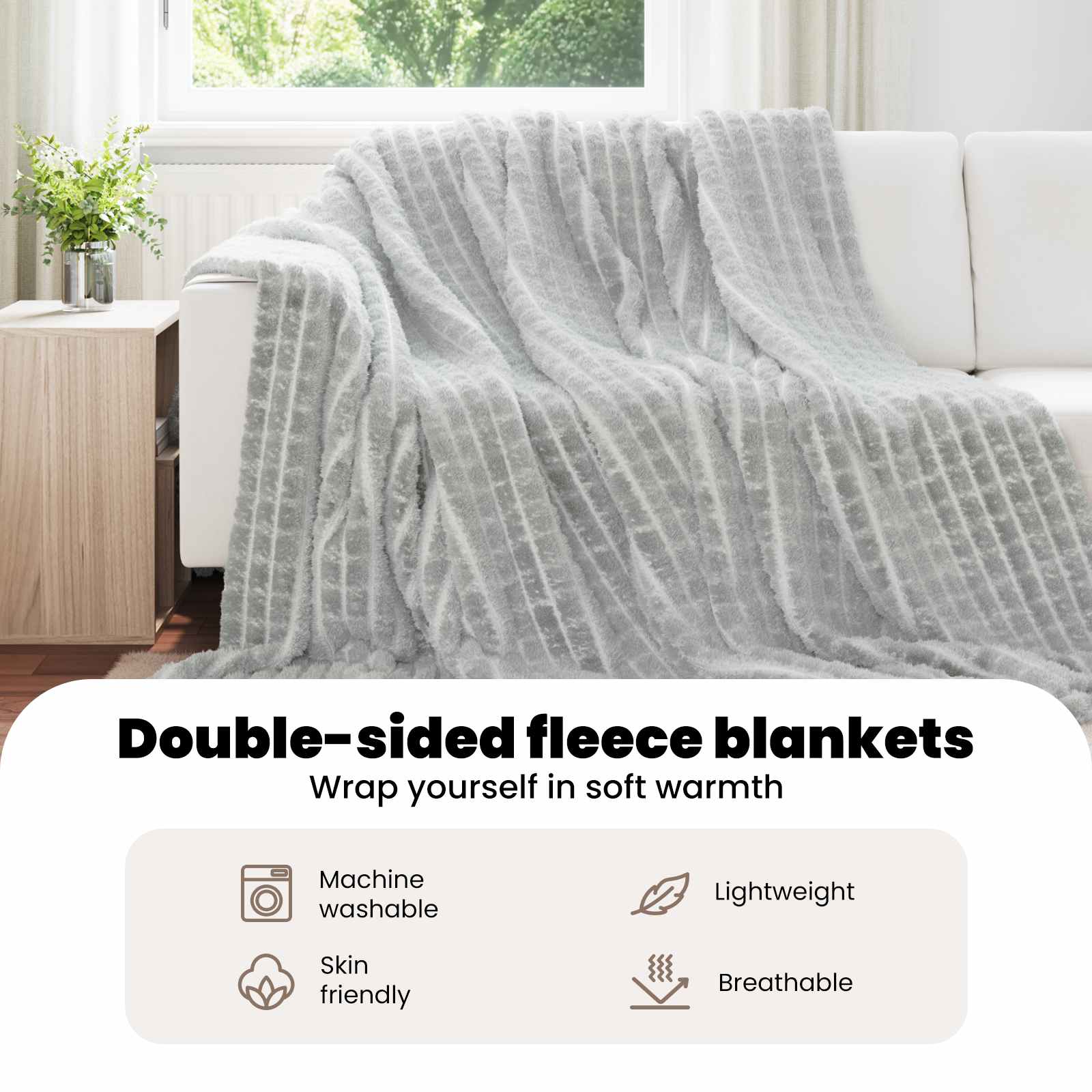 Apklotas Pilka 270 x 240 cm Flysas