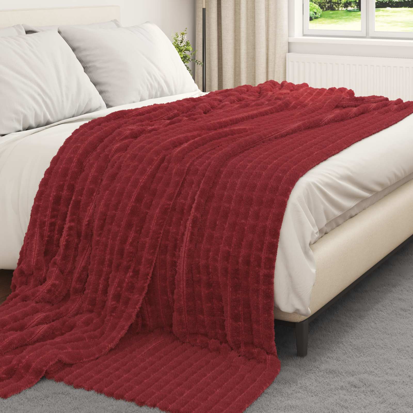 Apklotas Bordo raudona 240 x 220 cm Flysas