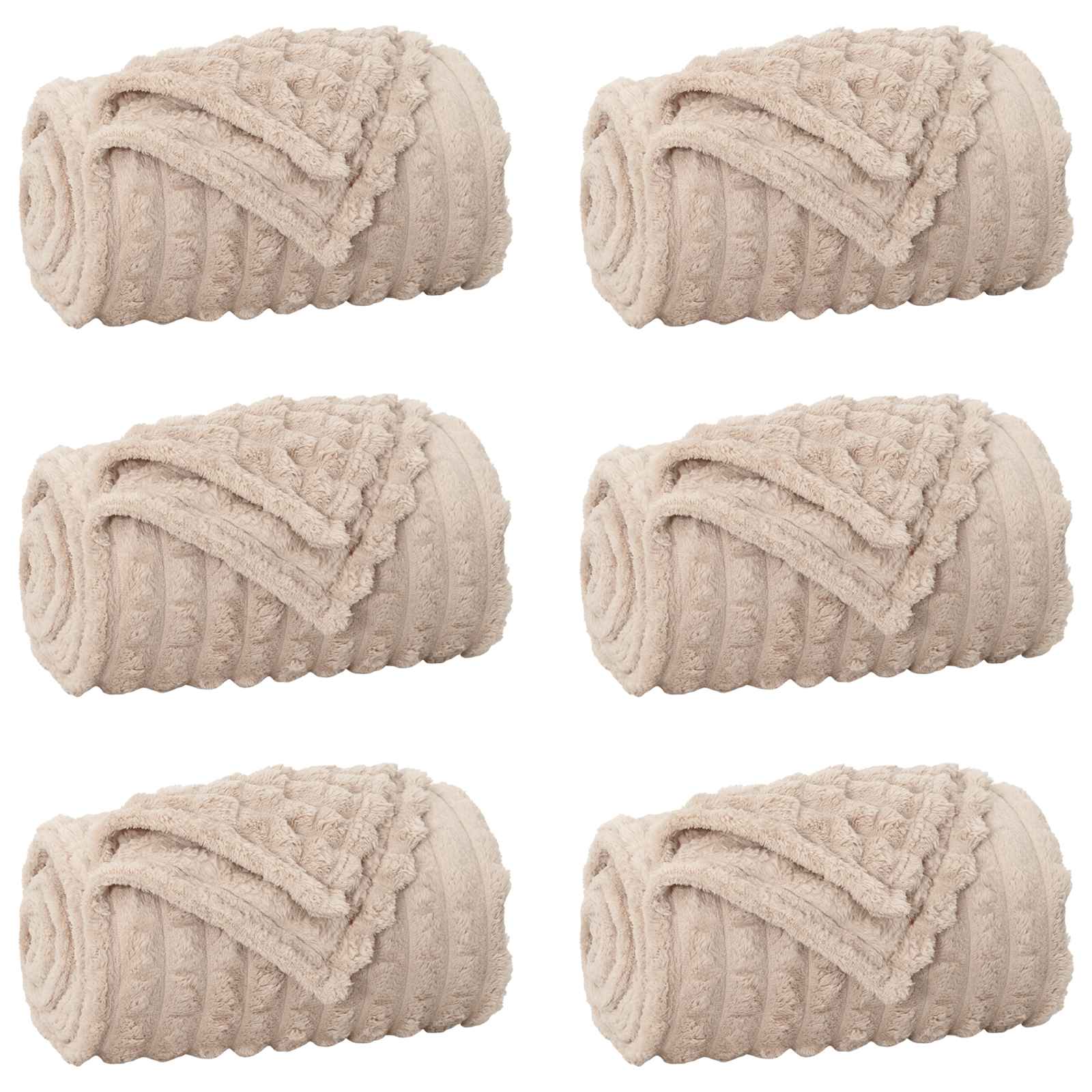 Mesti antklodės 6 pcs Smėlio 240 x 220 cm Flysas