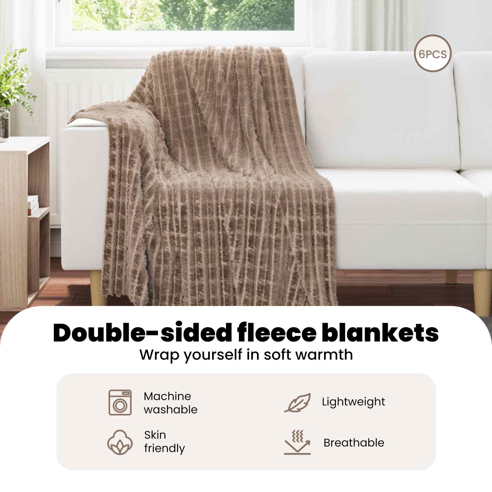 Mesti antklodės 6 pcs Kupranugario 150 x 130 cm Flysas