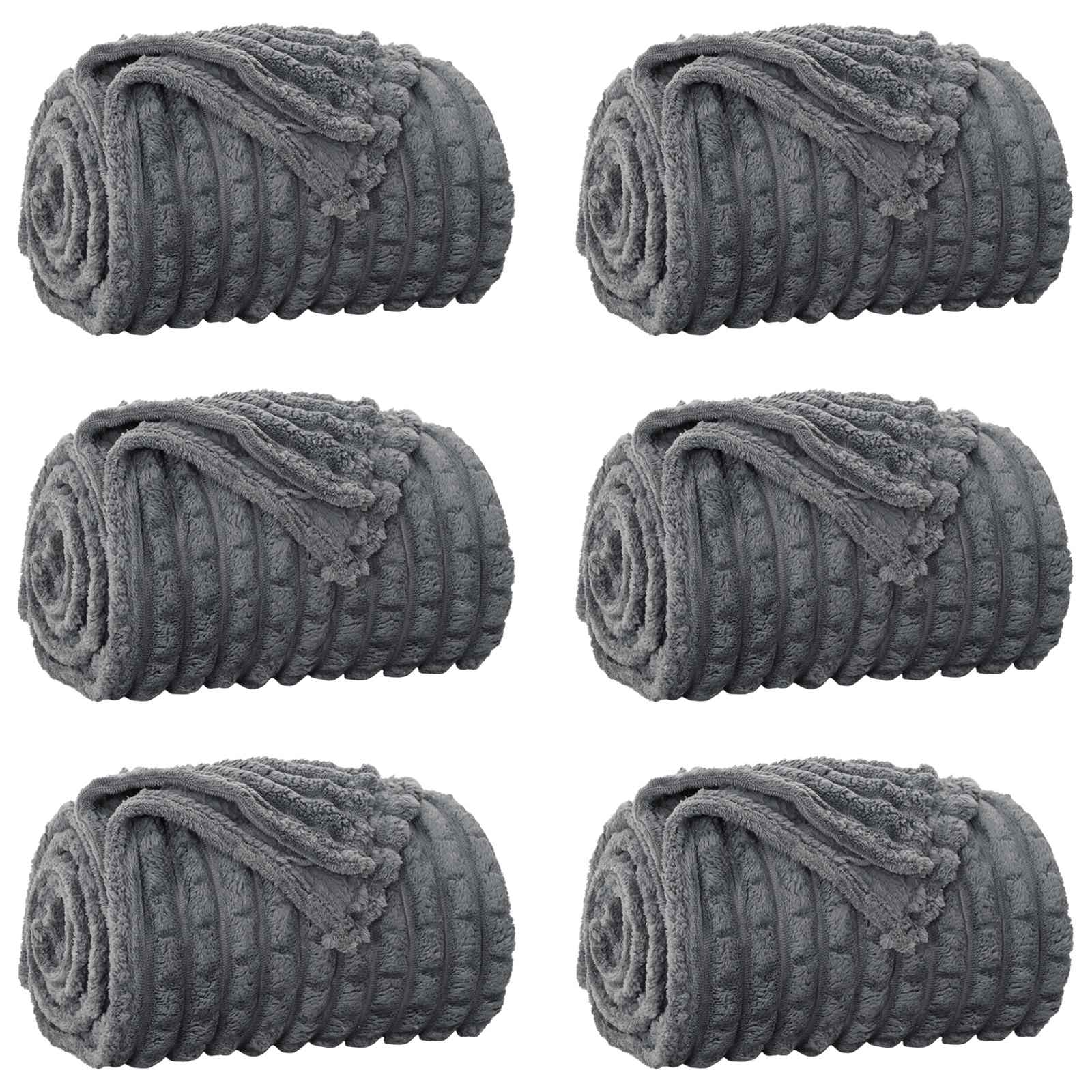 Mesti antklodės 6 pcs Tamsiai pilka 150 x 130 cm Flysas