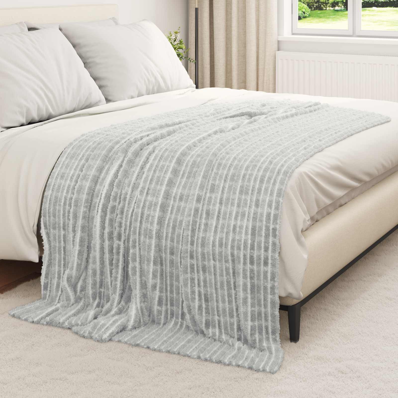 Pleds 6 gab. Pelēks 200 x 150 cm Flysas