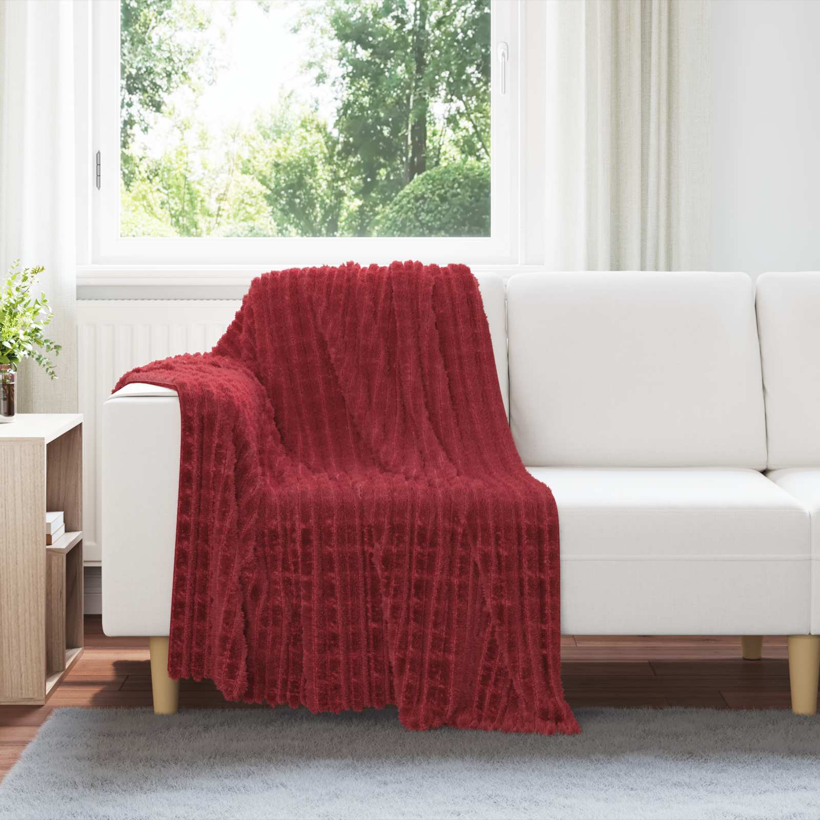 Mesti antklodės 6 pcs Bordo raudona 150 x 130 cm Flysas