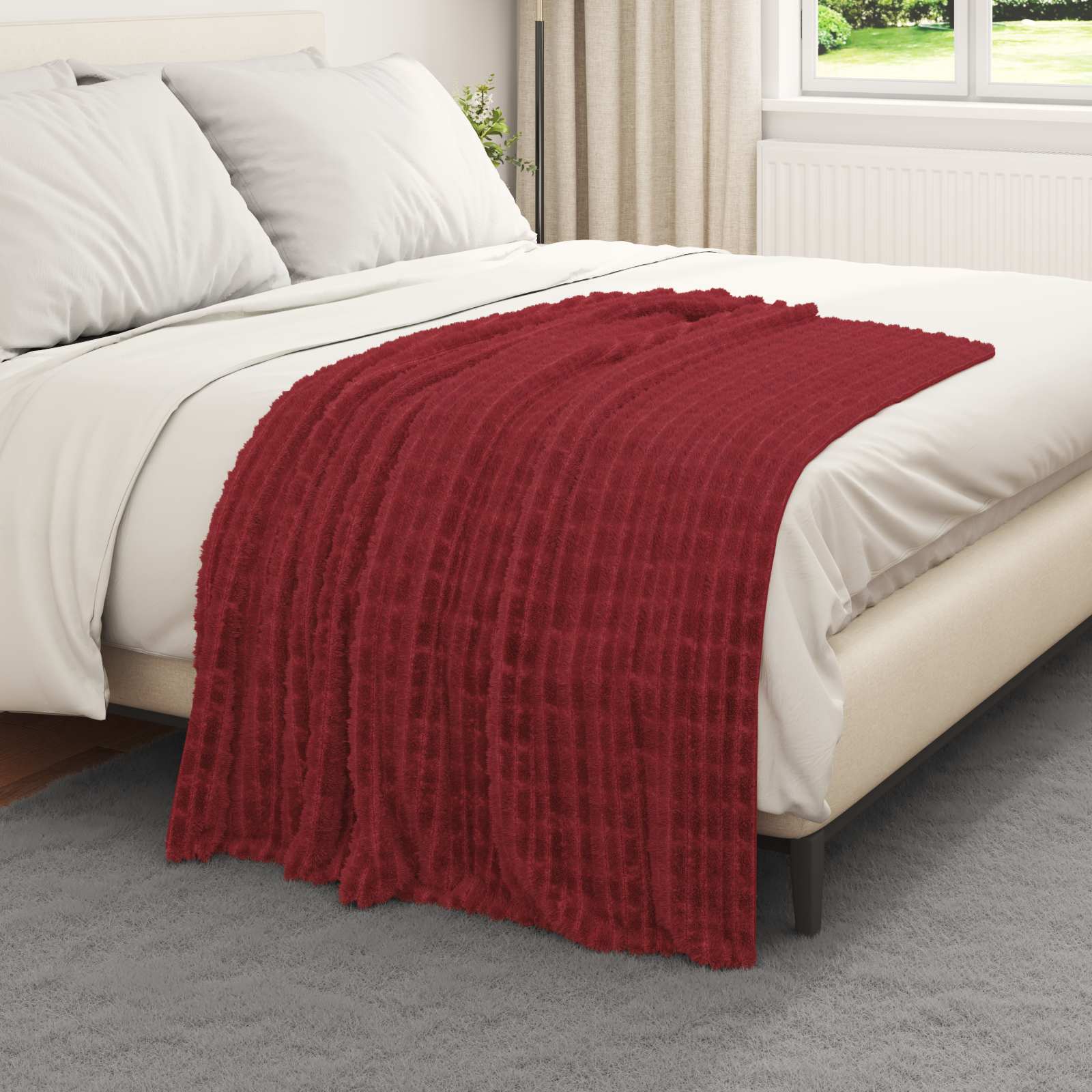 Mesti antklodės 6 pcs Bordo raudona 150 x 130 cm Flysas