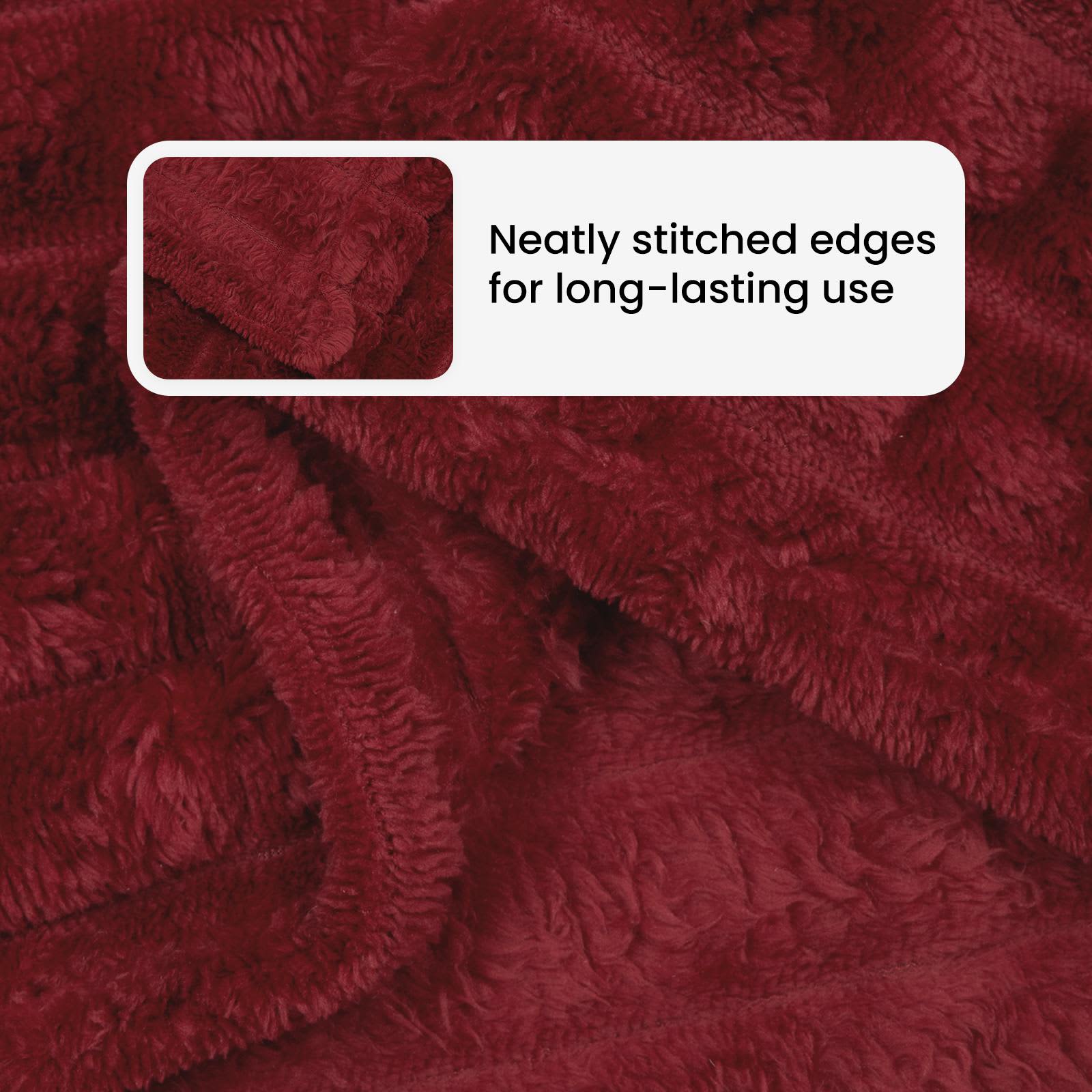 Mesti antklodės 6 pcs Bordo raudona 150 x 130 cm Flysas