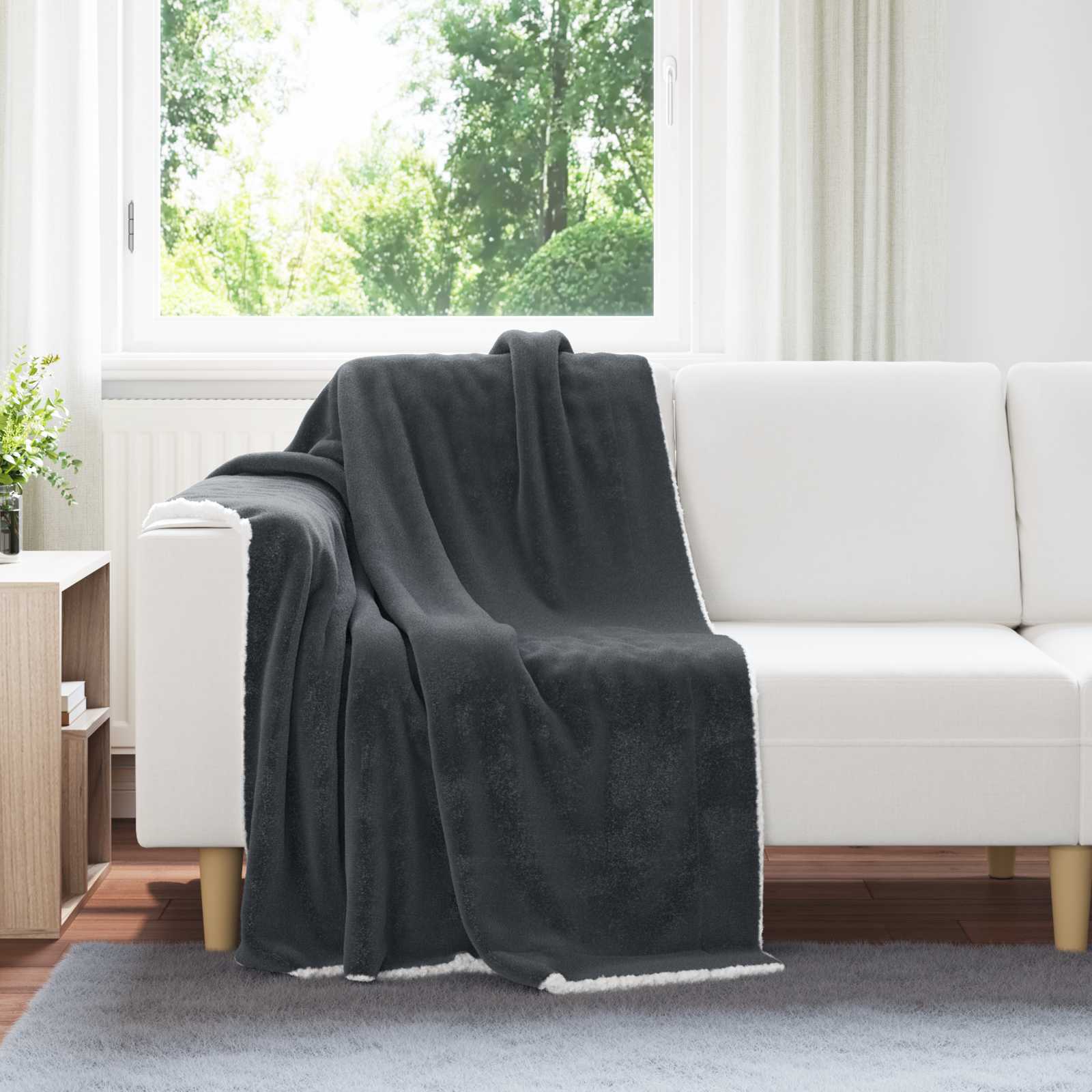 Apklotas Tamsiai pilka 130 x 150 cm Flysas