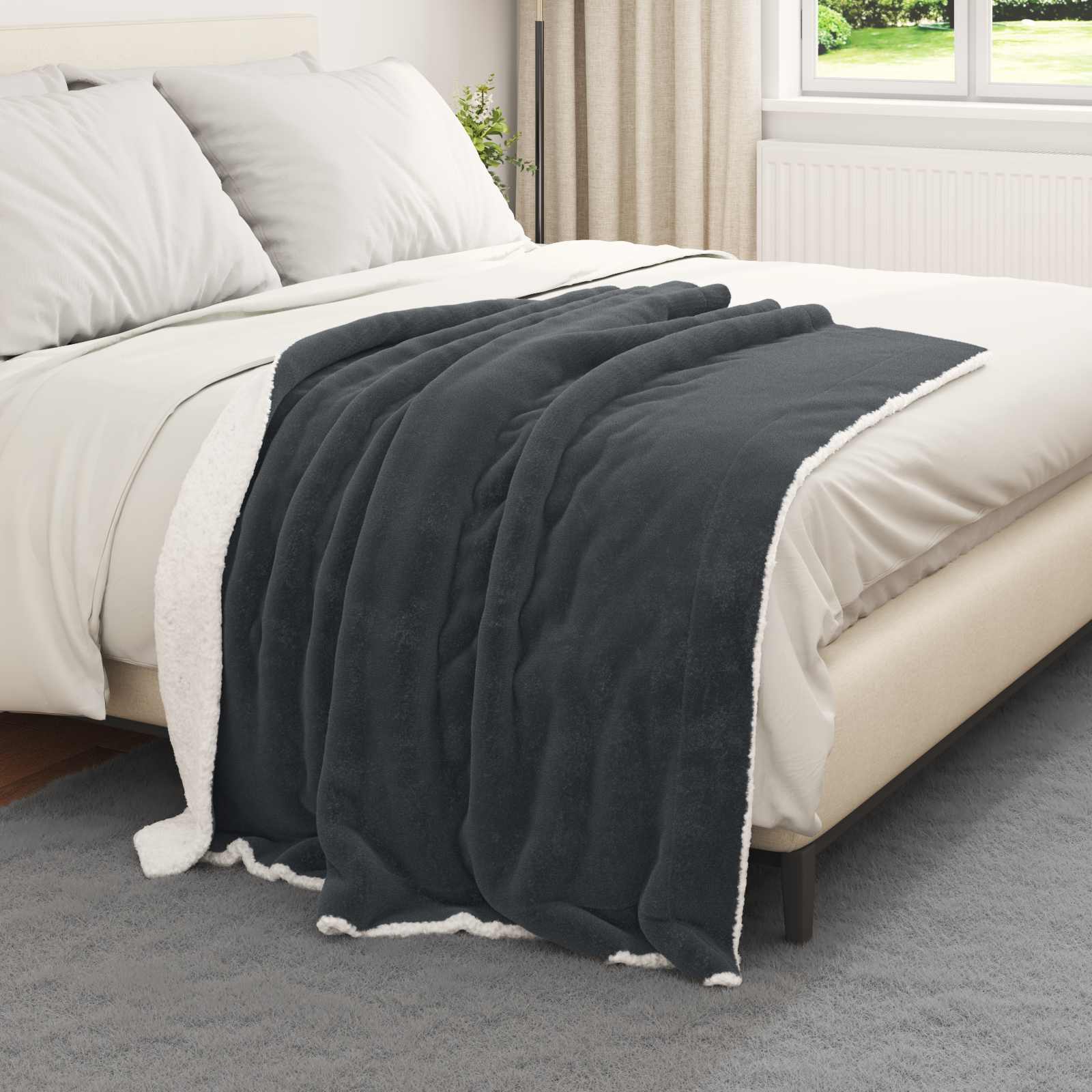 Apklotas Tamsiai pilka 130 x 150 cm Flysas