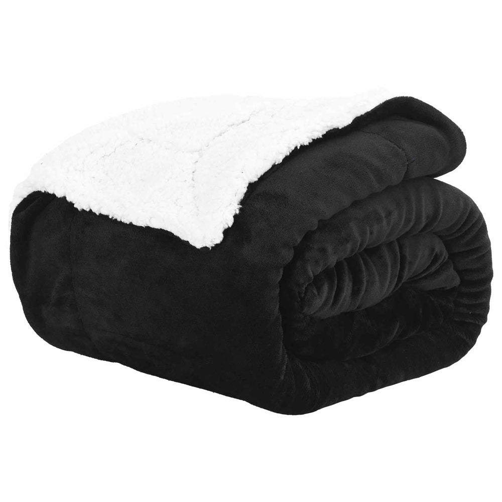 Throw Black 130 x 150 cm Fleece