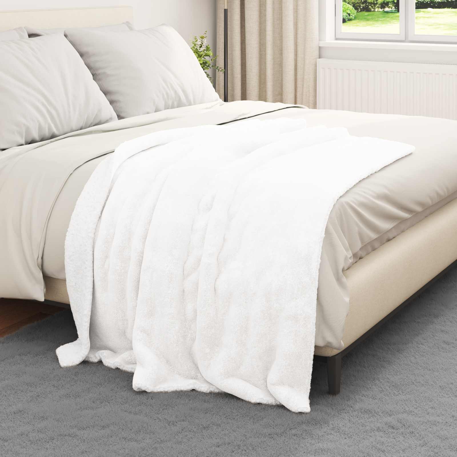 Apklotas Balta 130 x 150 cm Flysas