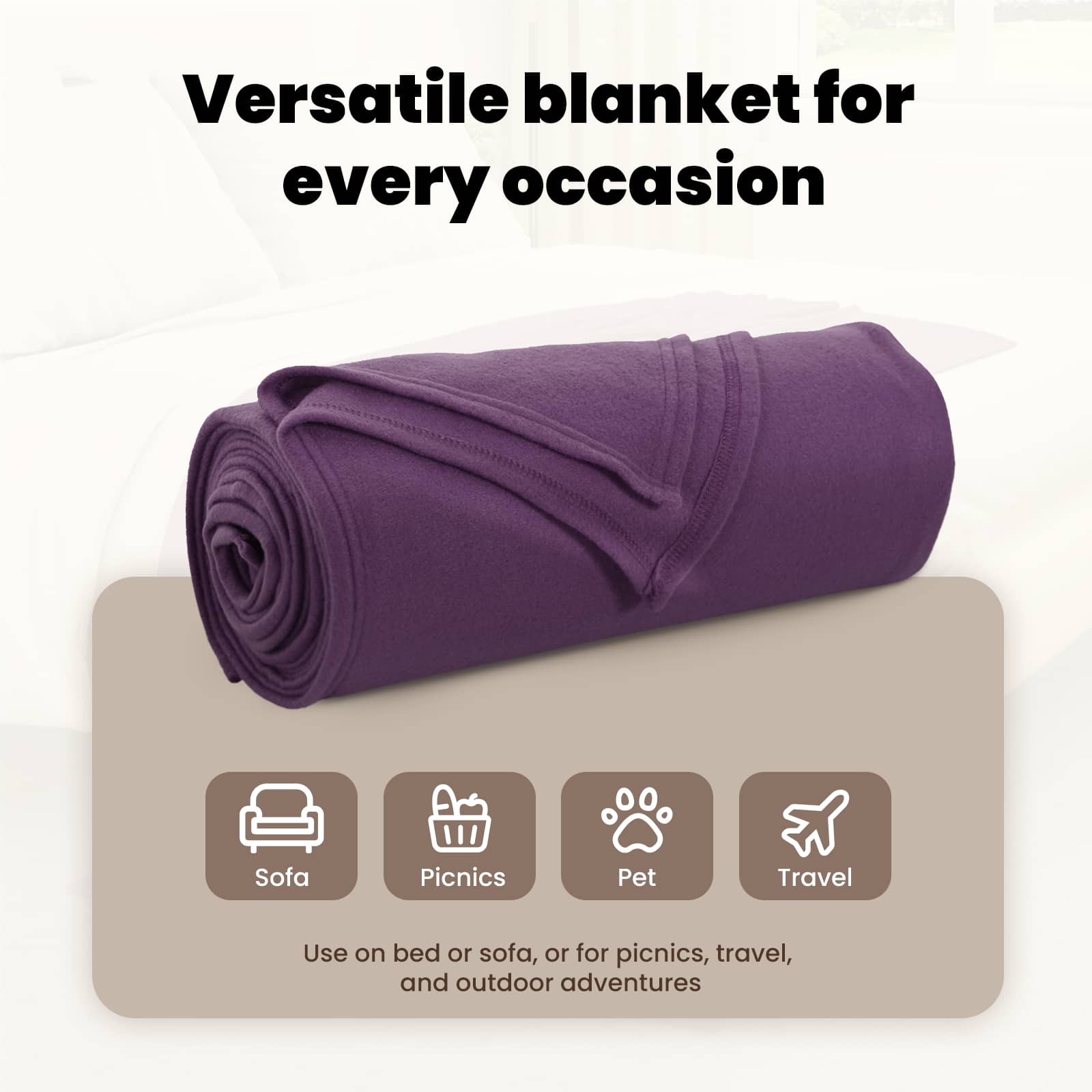 Segas Violeta 270 x 240 cm Flīss