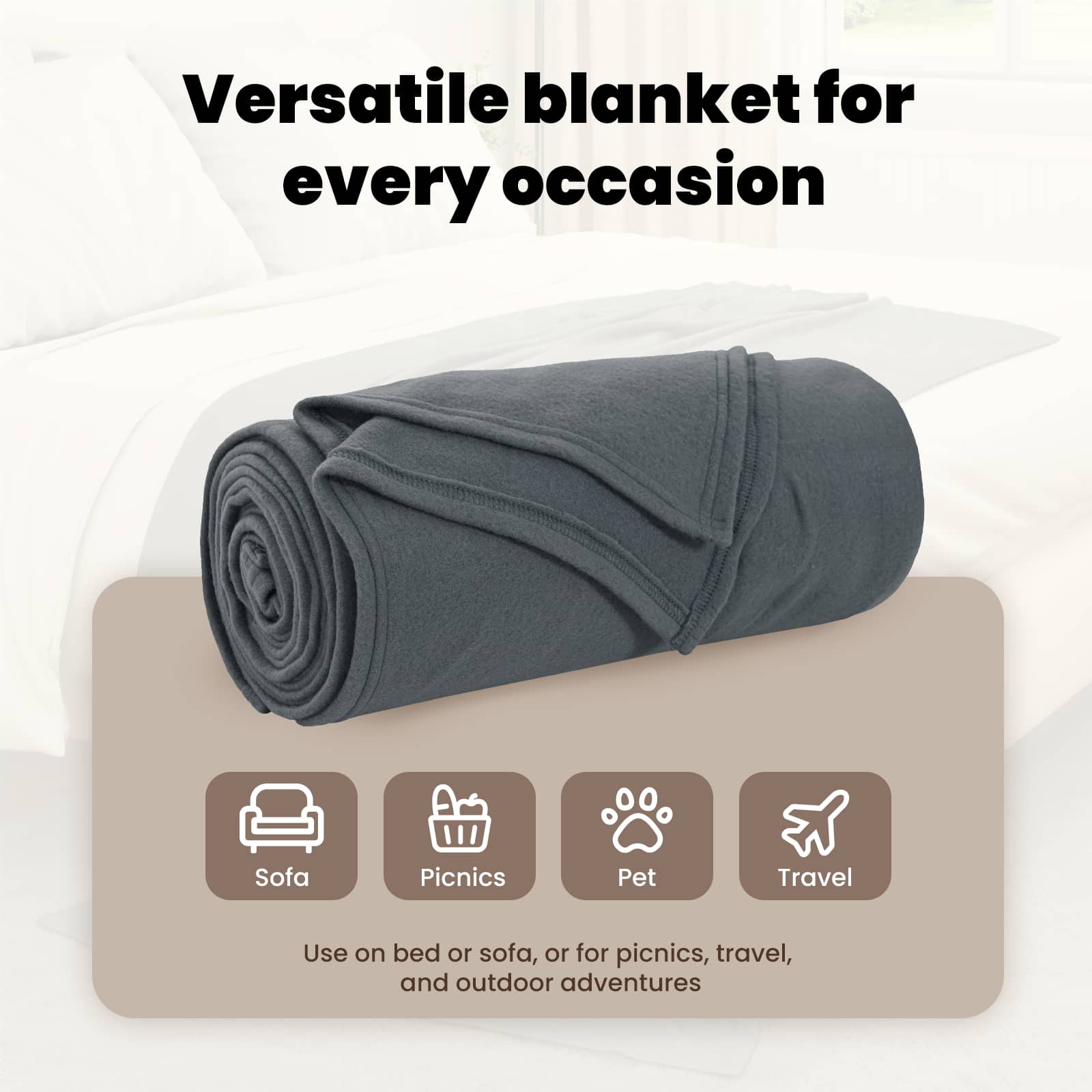 Mesti antklodės 6 pcs Tamsiai pilka 270 x 240 cm Flysas