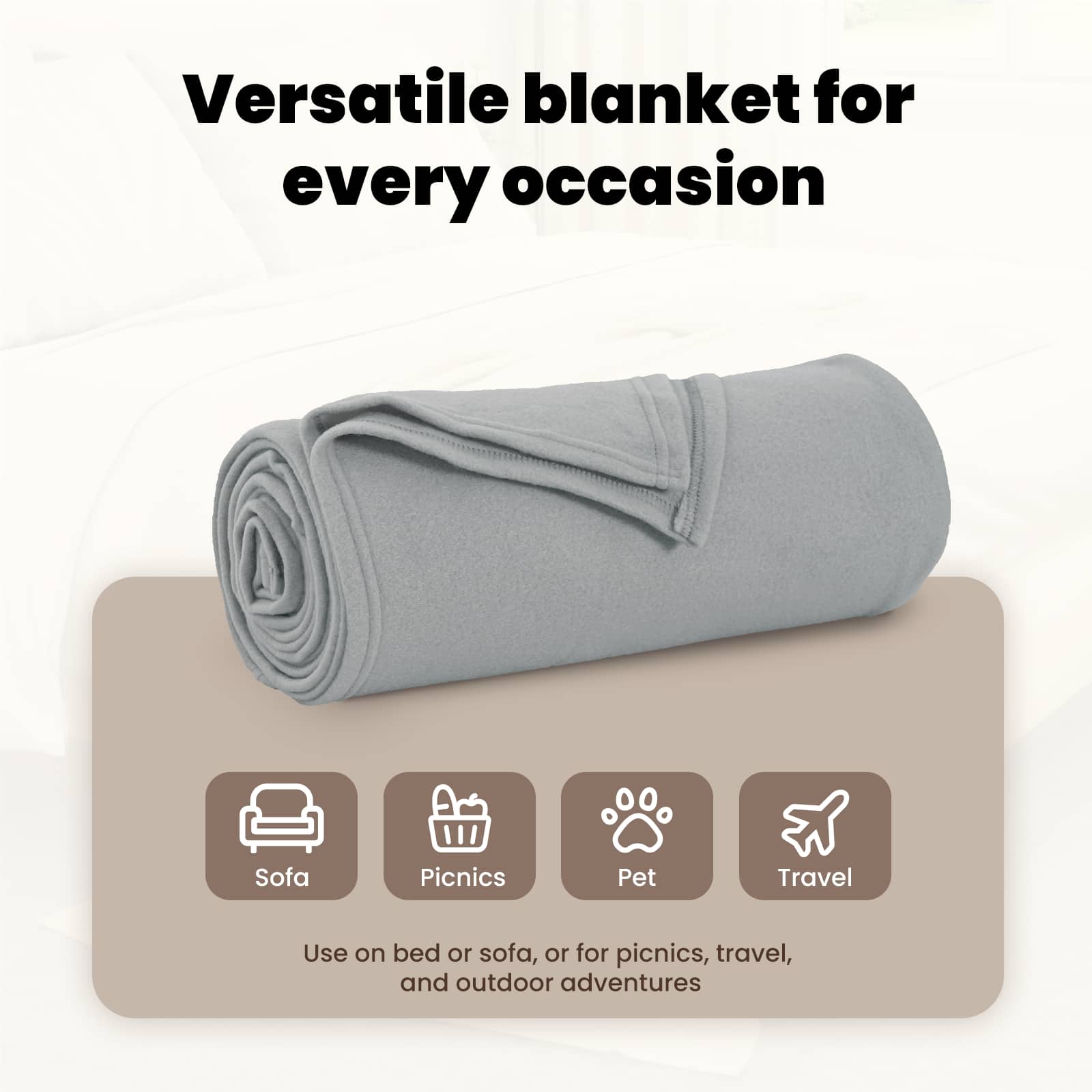 Mesti antklodės 24 pcs Pilka 270 x 240 cm Flysas