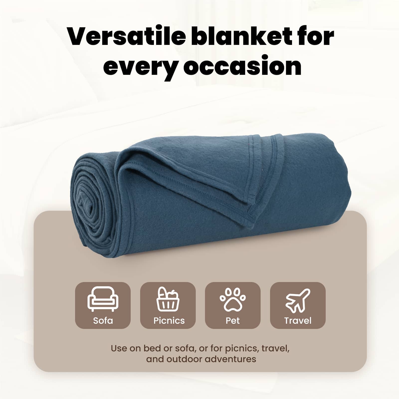 Mesti antklodės 24 pcs Jūrinė mėlyna 270 x 240 cm Flysas