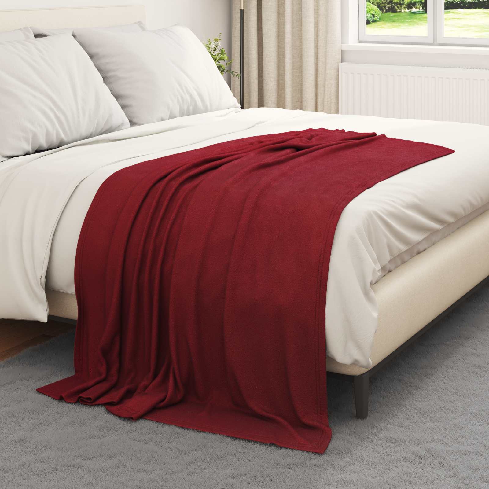 Mesti antklodės 24 pcs Bordo raudona 170 x 130 cm Flysas