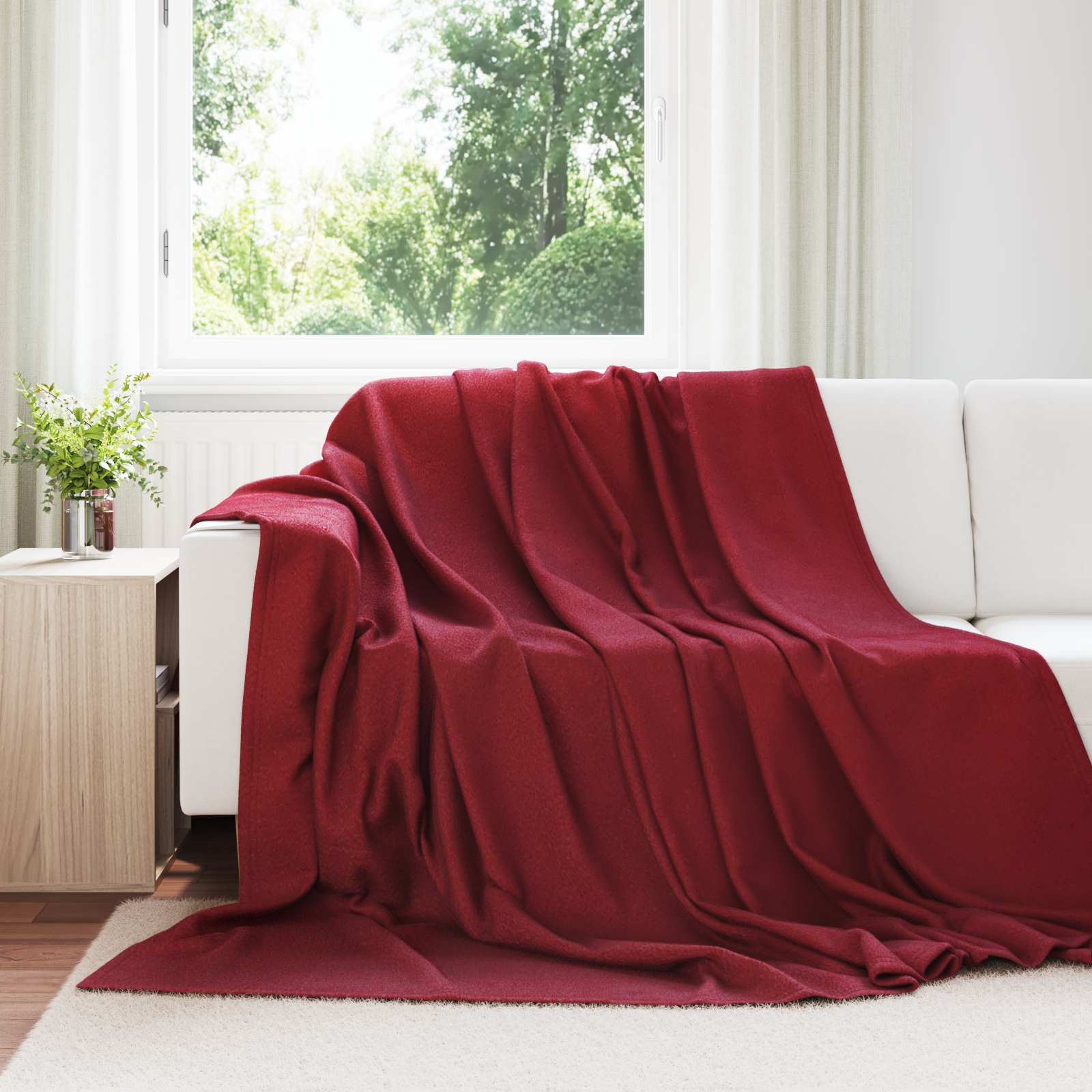 Gultas pārklāji 24 gab. bordo sarkani 240 x 220 cm Flysas