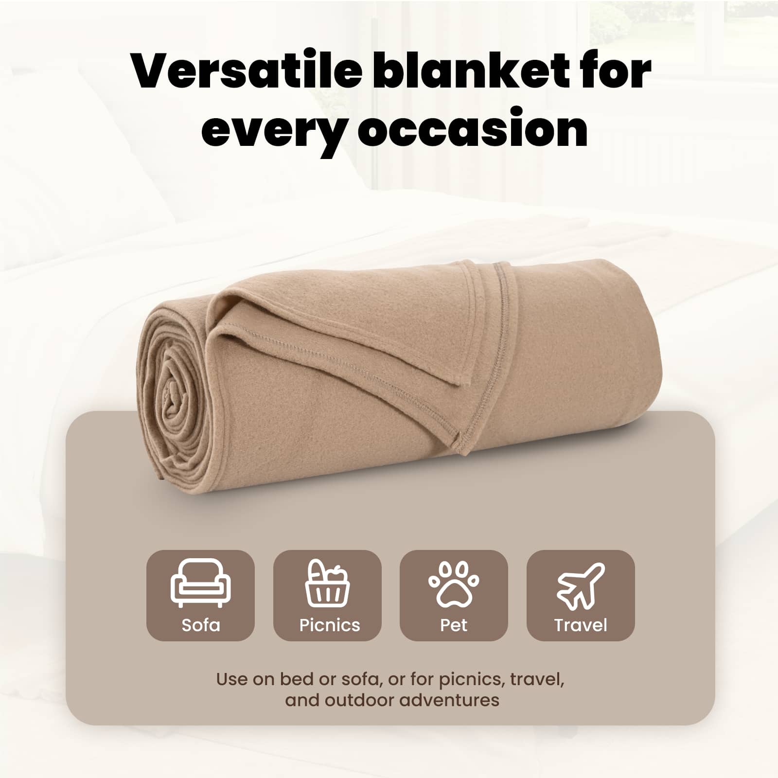 Mesti antklodės 6 pcs Kupranugario 210 x 140 cm Flysas
