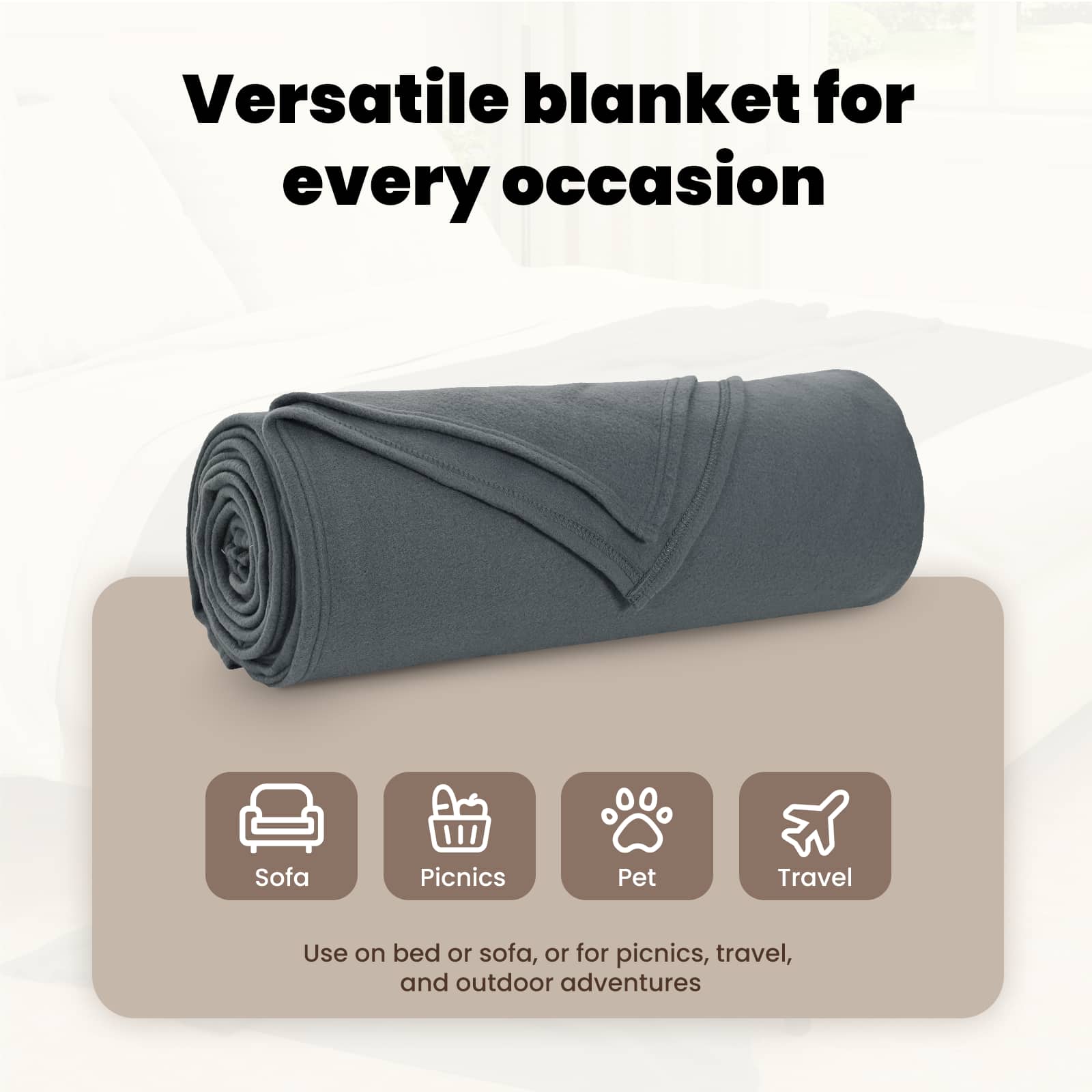 Mesti antklodės 6 pcs Tamsiai pilka 280 x 210 cm Flysas