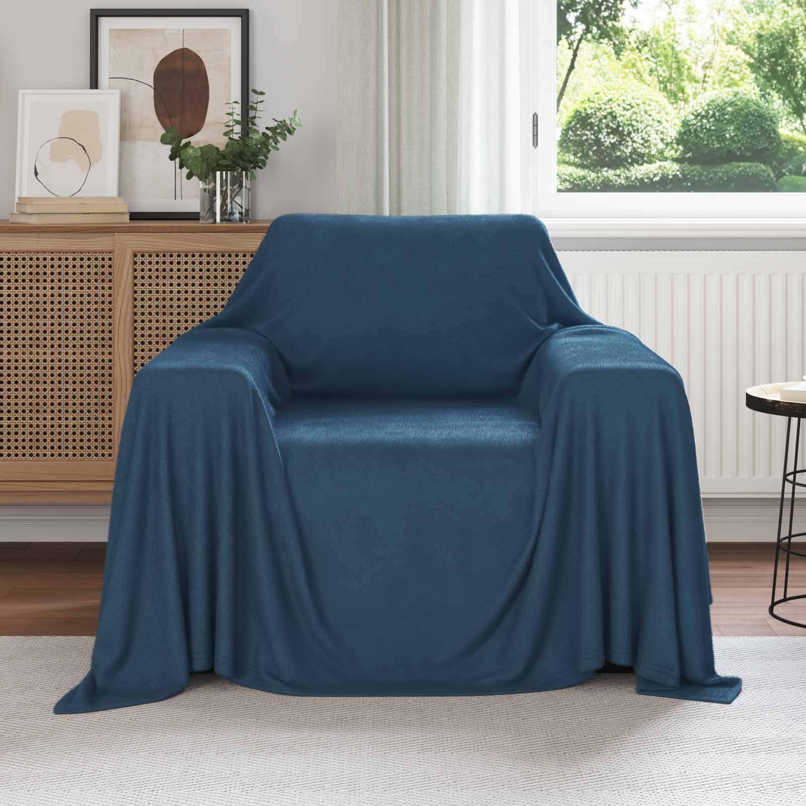 Mesti antklodės 6 pcs Jūrinė mėlyna 210 x 140 cm Flysas