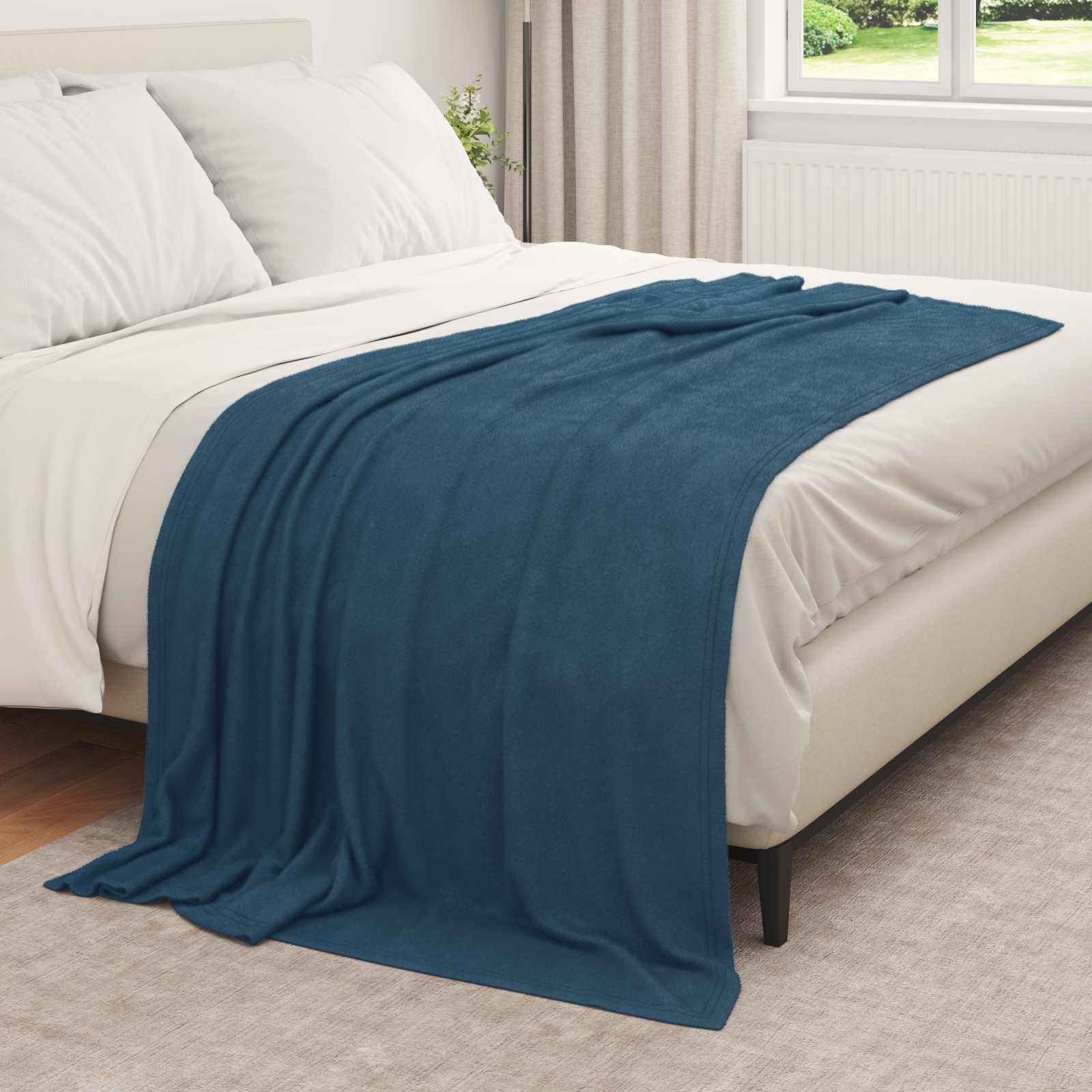 Mesti antklodės 6 pcs Jūrinė mėlyna 210 x 140 cm Flysas