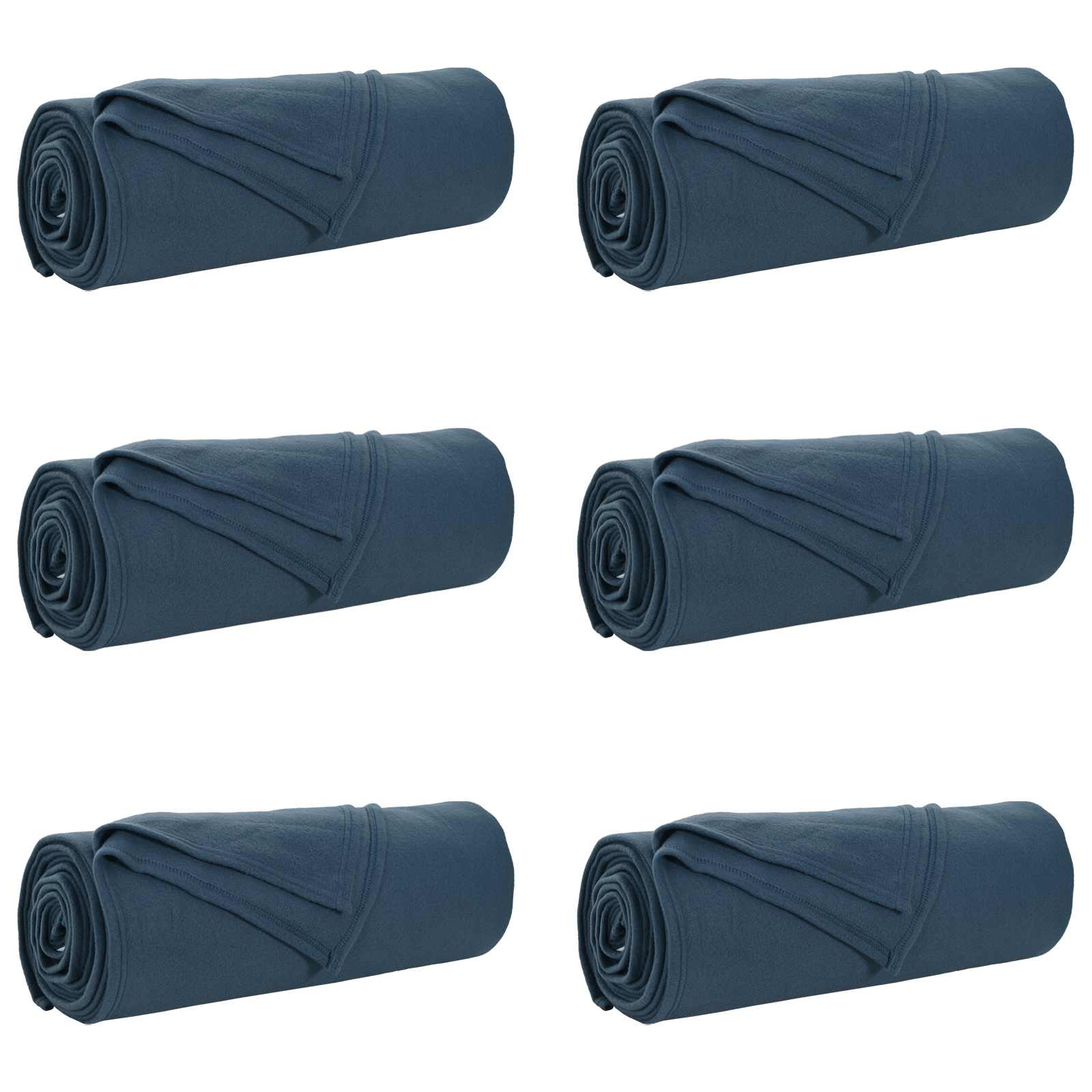 Mesti antklodės 6 pcs Jūrinė mėlyna 210 x 140 cm Flysas
