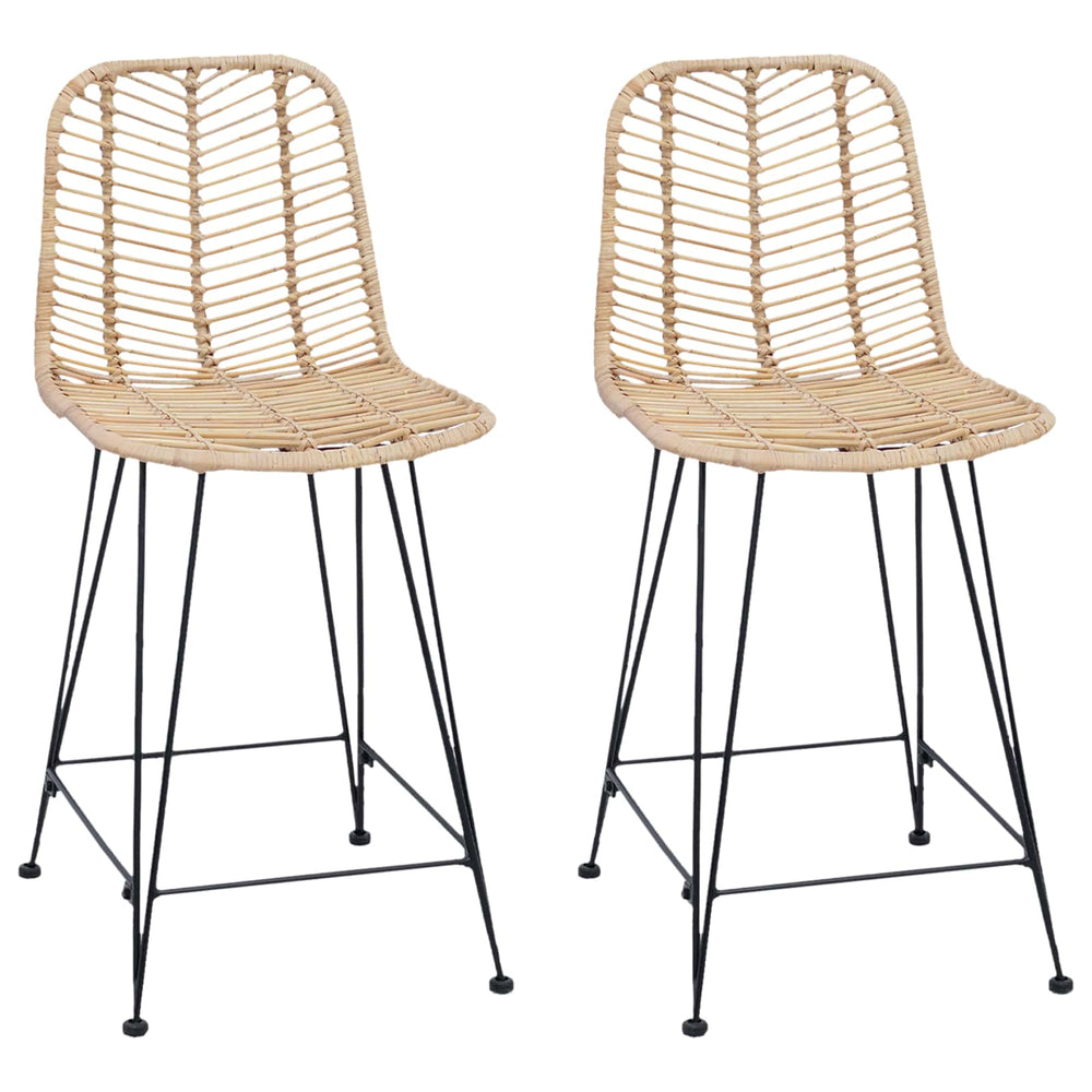 Baro Kėdė 2 pcs Natūrali 44,5 x 54,5 x 97,5 cm