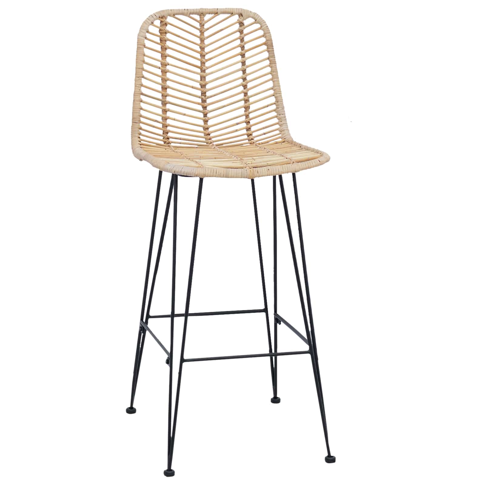 Baro Kėdė 2 pcs Natūrali 44,5 x 53 x 111 cm Ratanas ir Geležis
