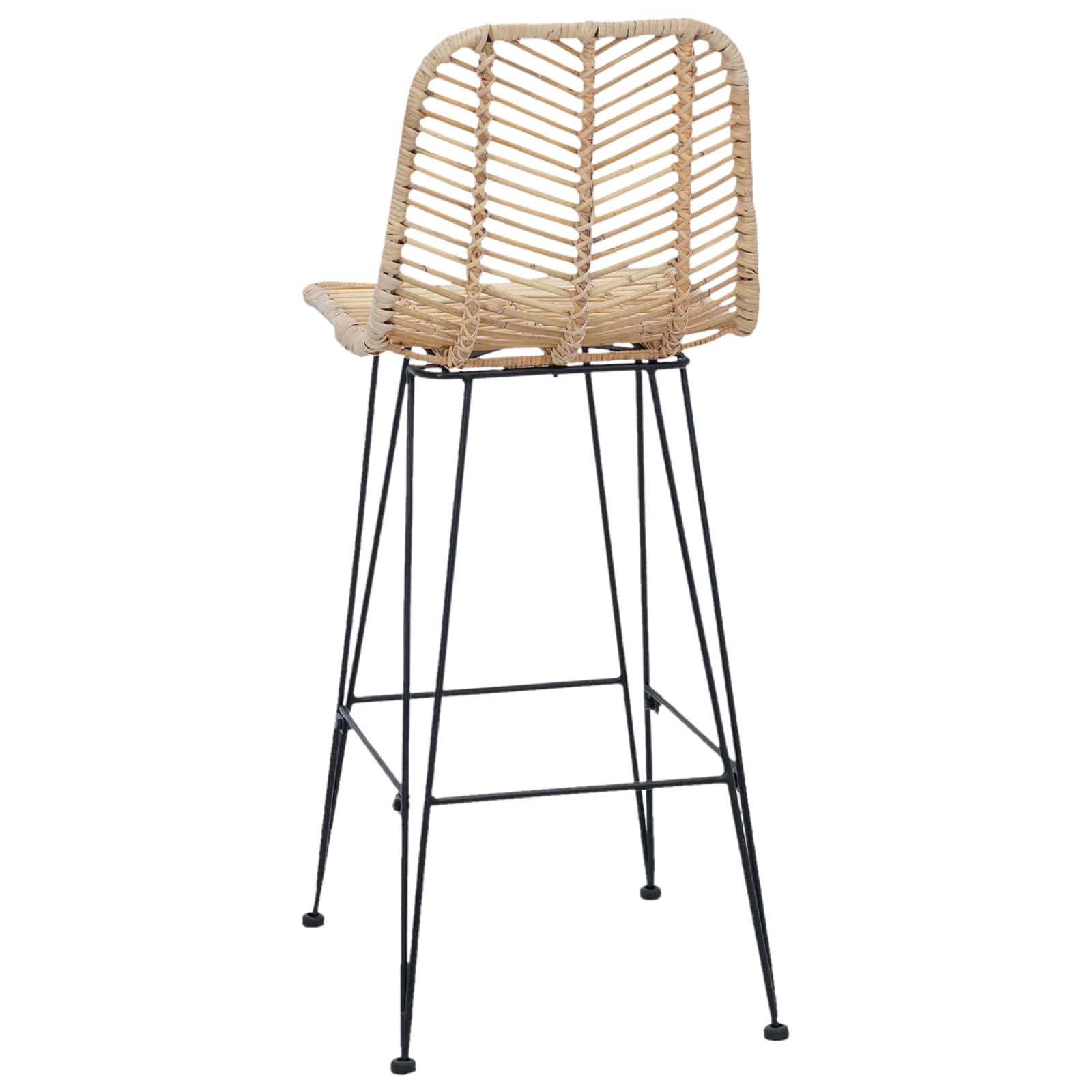 Baro Kėdė 2 pcs Natūrali 44,5 x 53 x 111 cm Ratanas ir Geležis