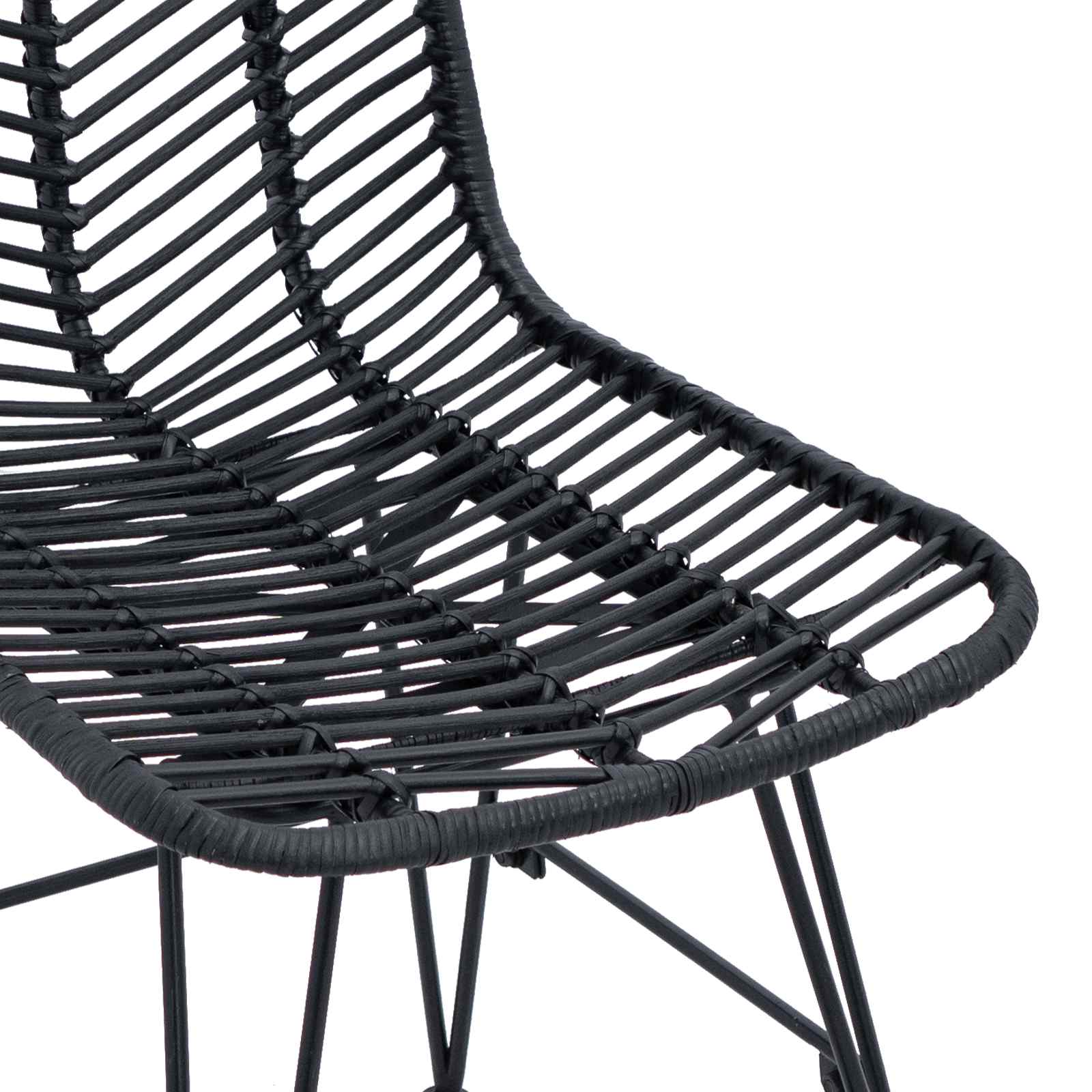 Valgomasis krėslas 2 pcs Juoda 44.5 x 55 x 85 cm