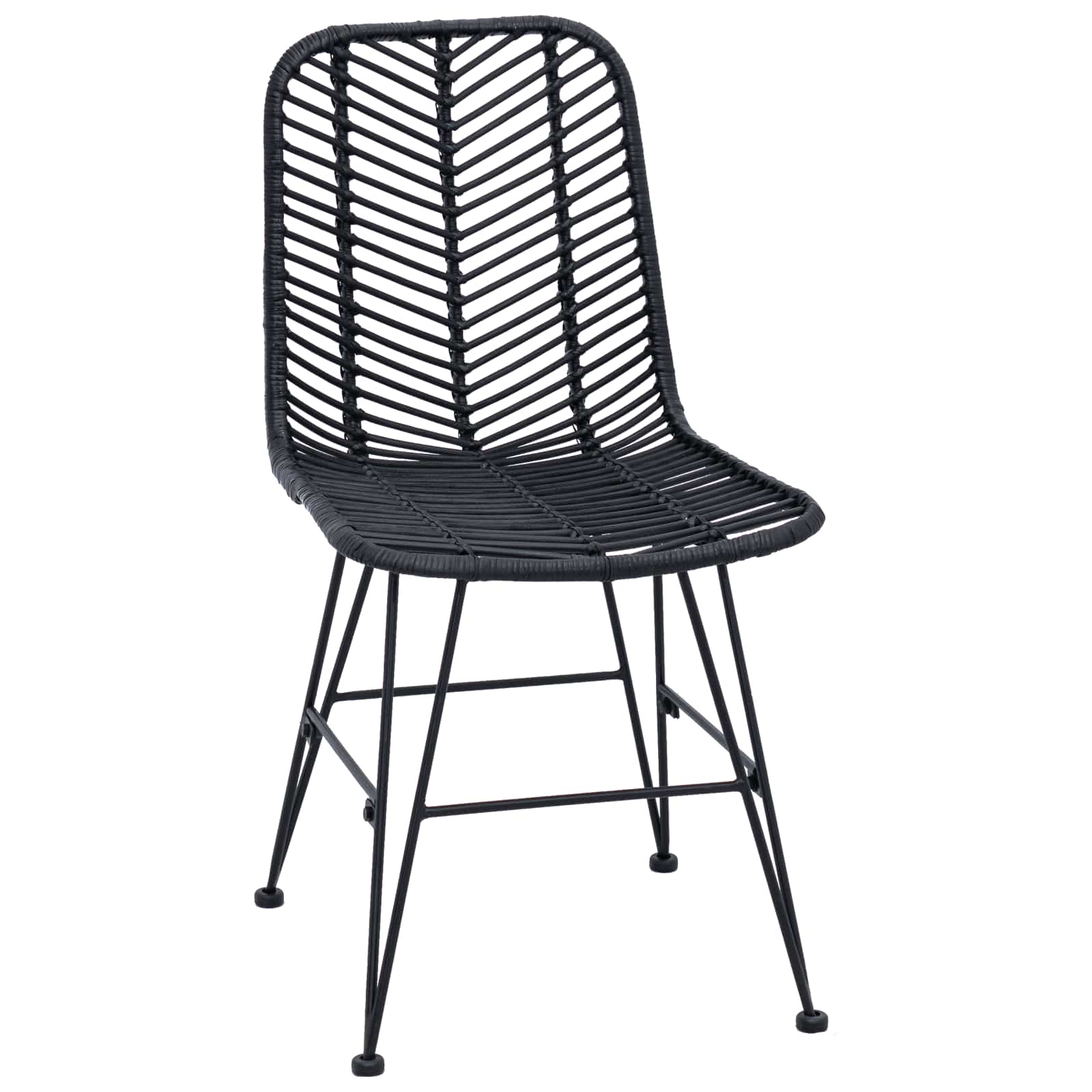 Valgomasis krėslas 2 pcs Juoda 44.5 x 55 x 85 cm