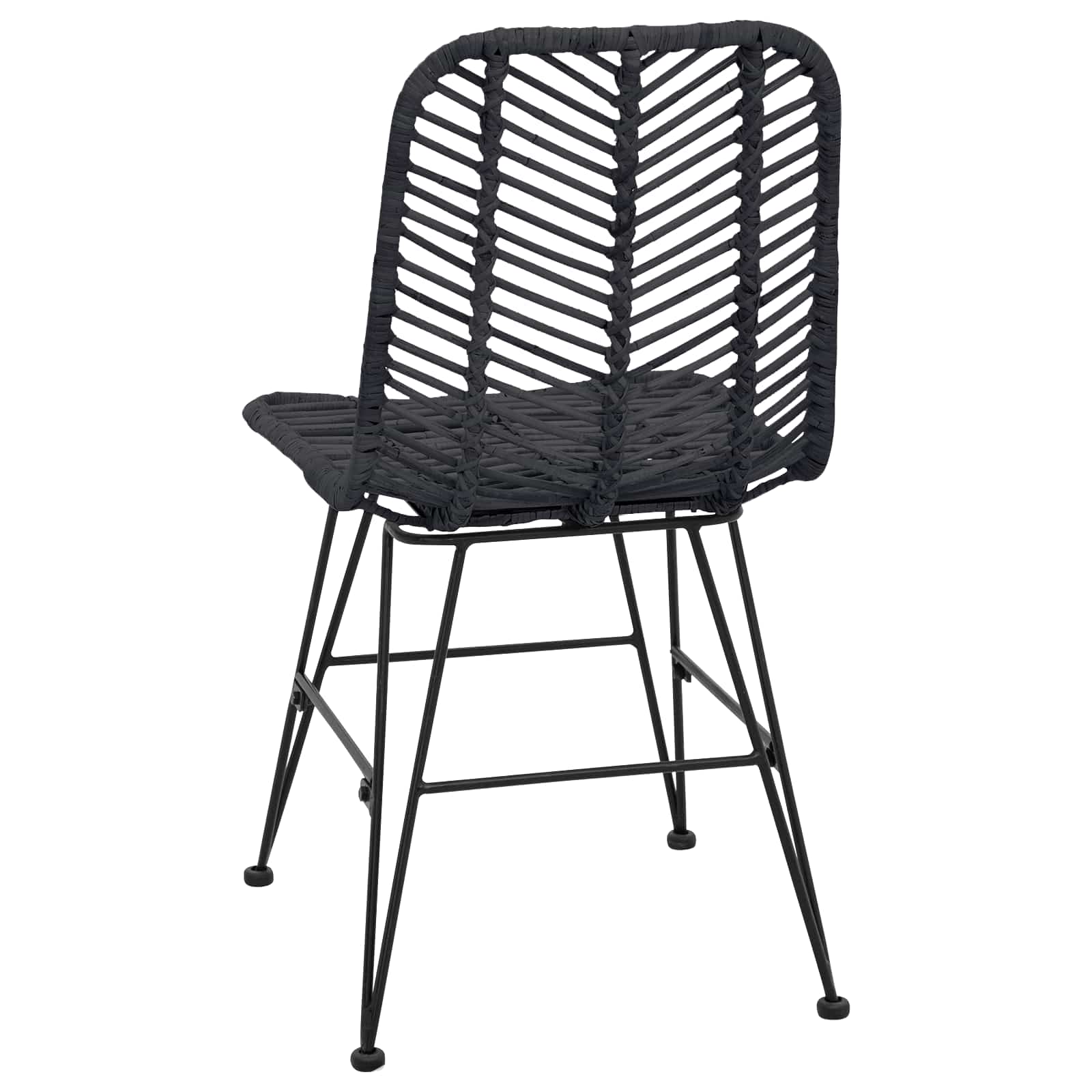 Valgomasis krėslas 2 pcs Juoda 44.5 x 55 x 85 cm