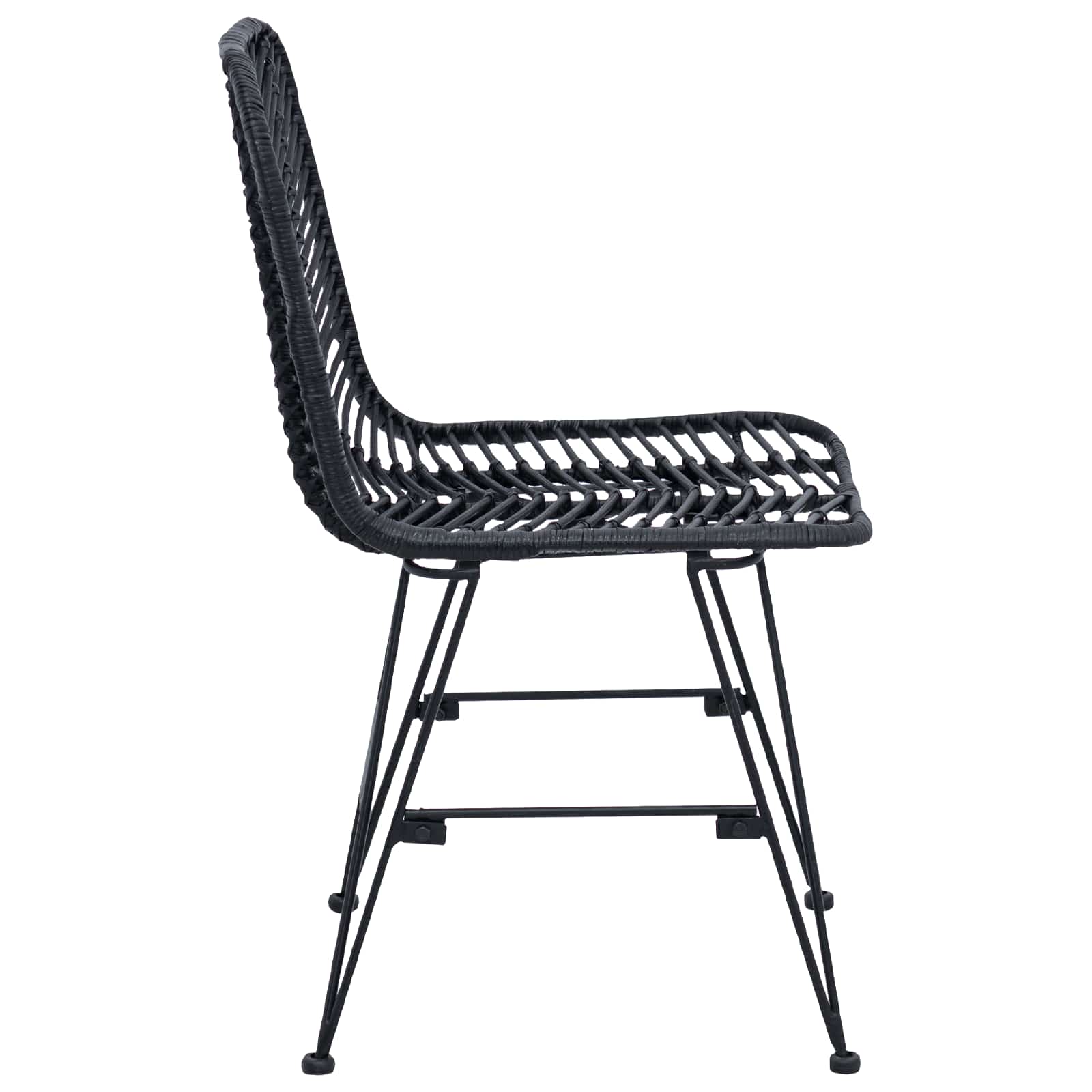 Valgomasis krėslas 2 pcs Juoda 44.5 x 55 x 85 cm