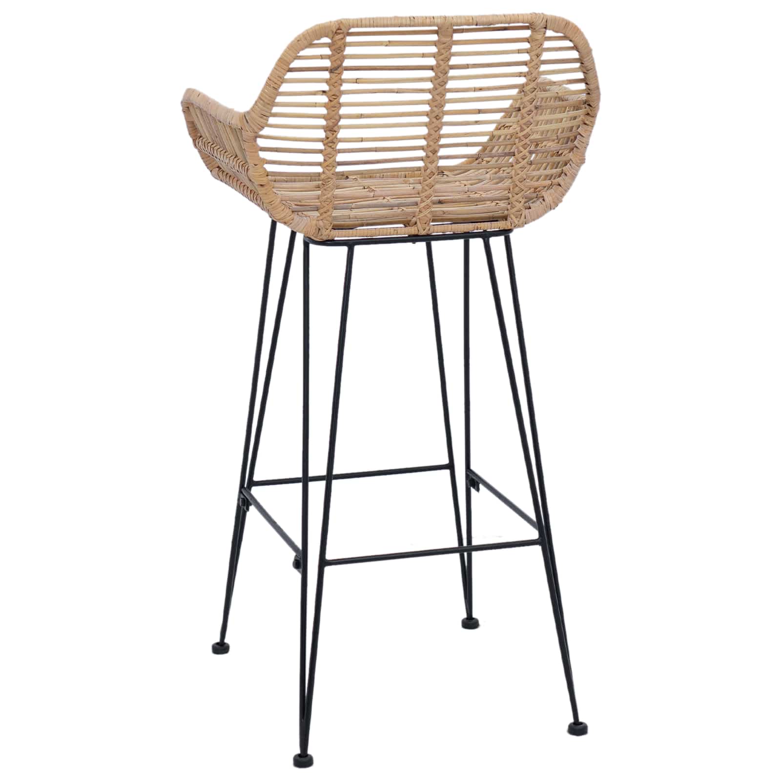 Baro Kėdė 2 pcs Natūrali 55 x 52 x 92 cm Ratanas ir Geležis