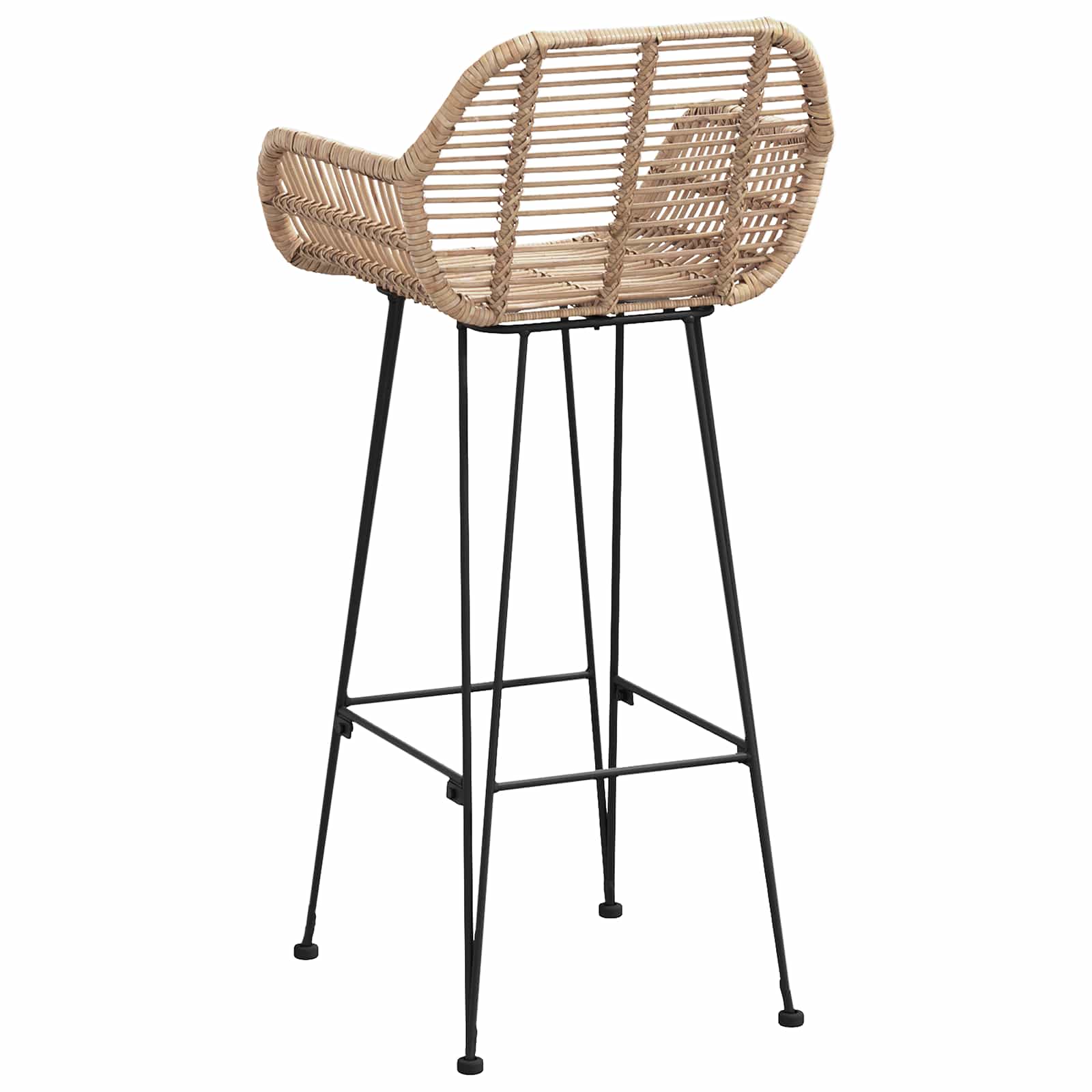 Baro Kėdė 2 pcs Natūrali 55 x 52 x 105 cm Ratanas ir Geležis