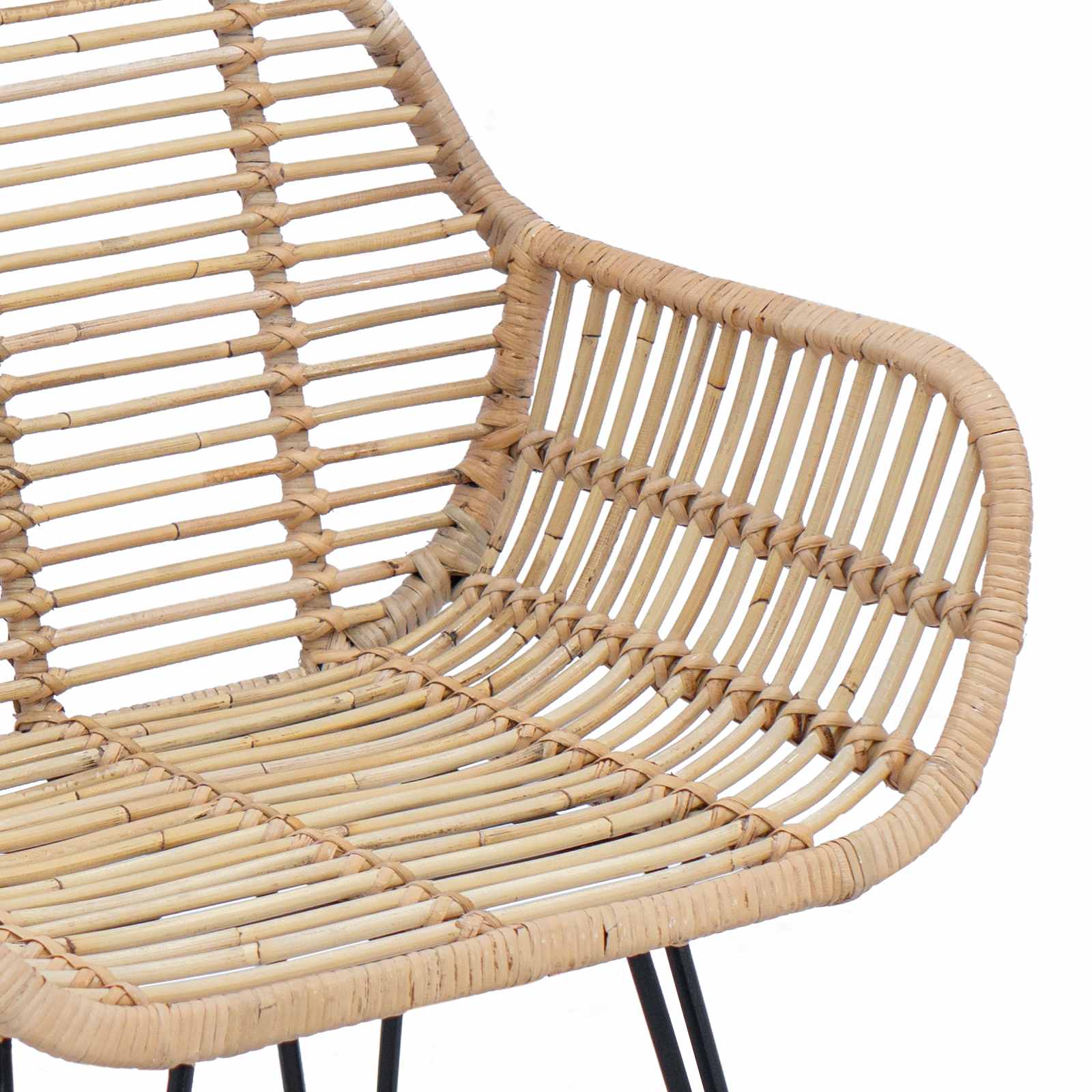 Valgomasis krėslas 2 pcs Natūrali 55 x 50 x 74 cm