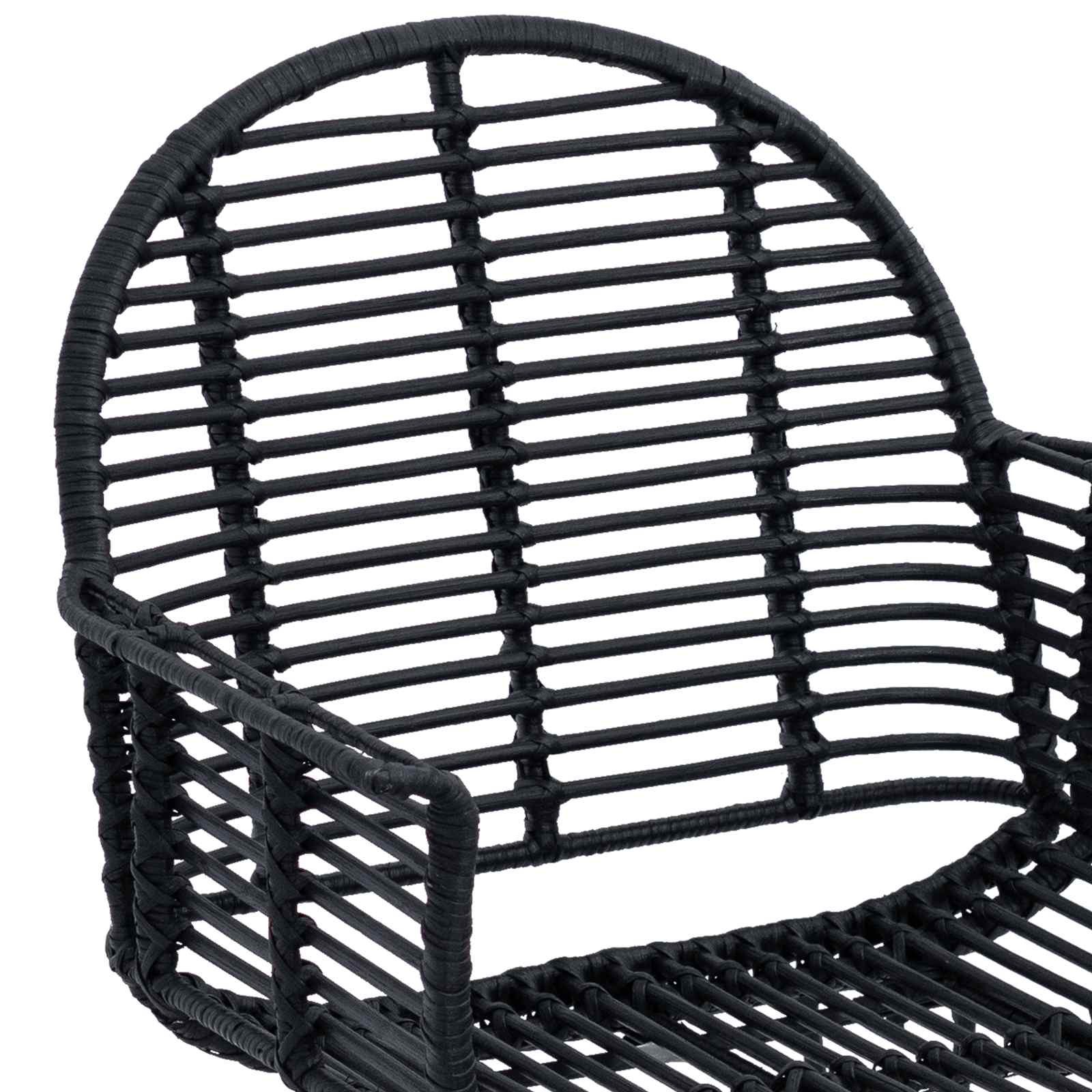 Valgomasis krėslas 2 pcs Juoda 44 x 44 x 74 cm