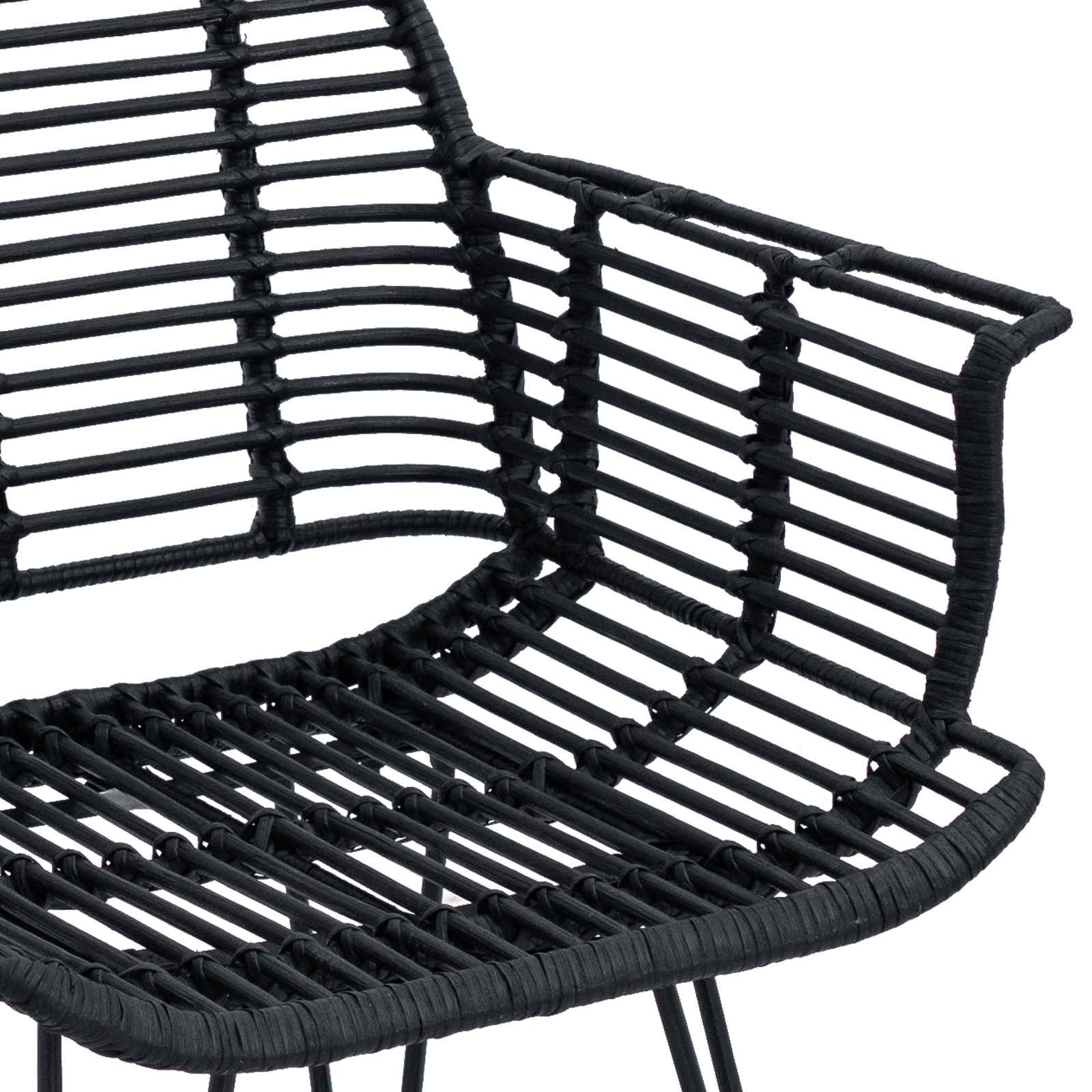 Valgomasis krėslas 2 pcs Juoda 44 x 44 x 74 cm