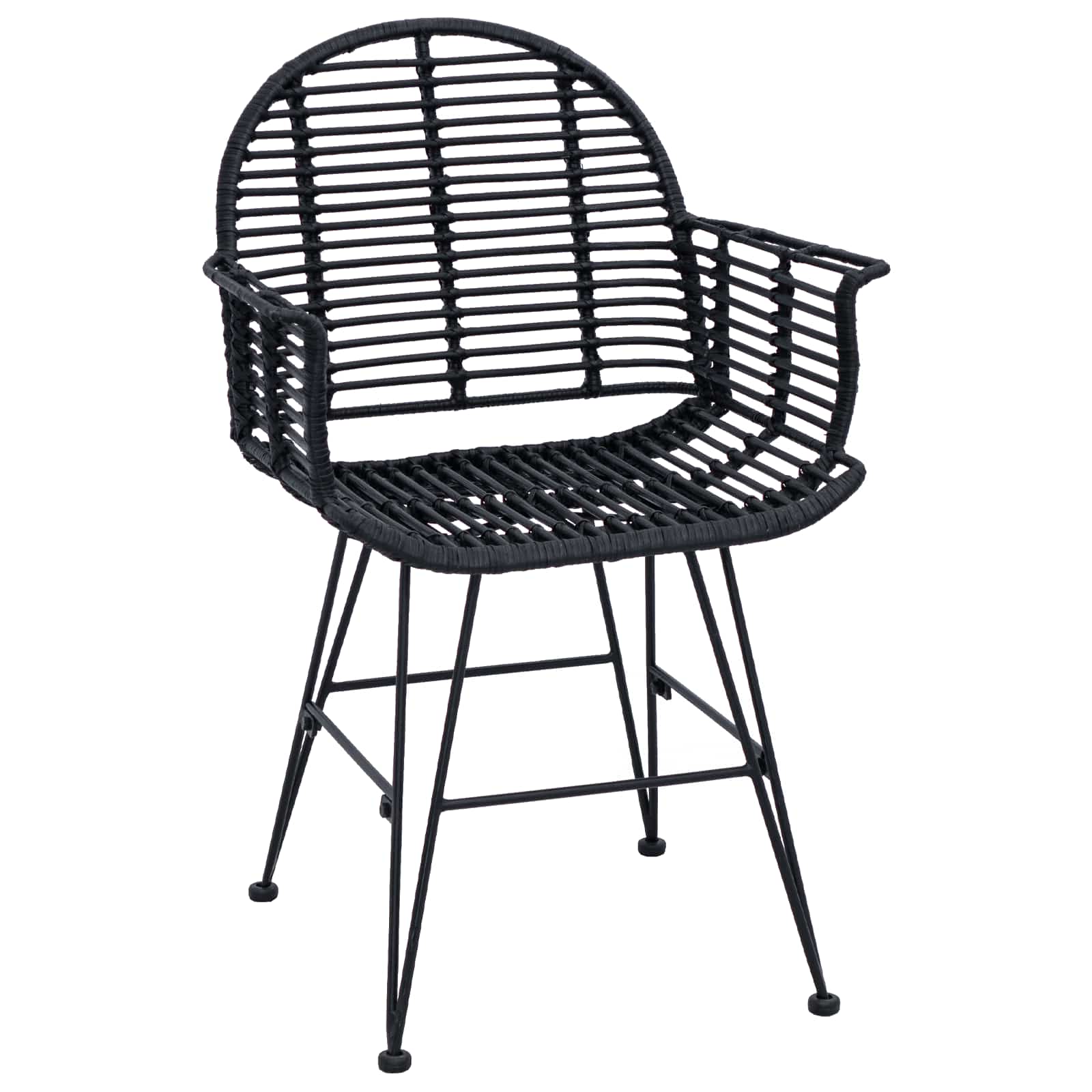 Valgomasis krėslas 2 pcs Juoda 44 x 44 x 74 cm