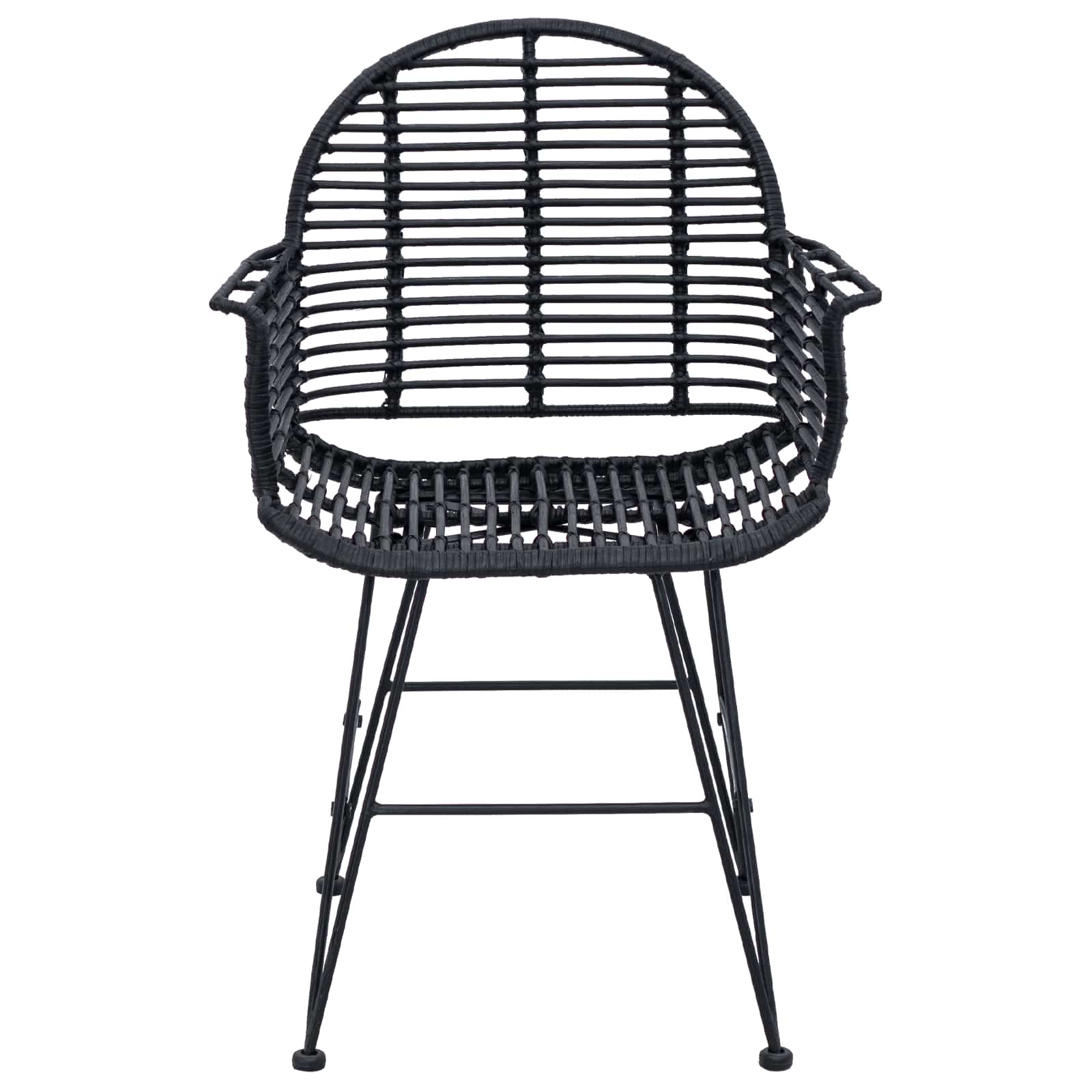 Valgomasis krėslas 2 pcs Juoda 44 x 44 x 74 cm