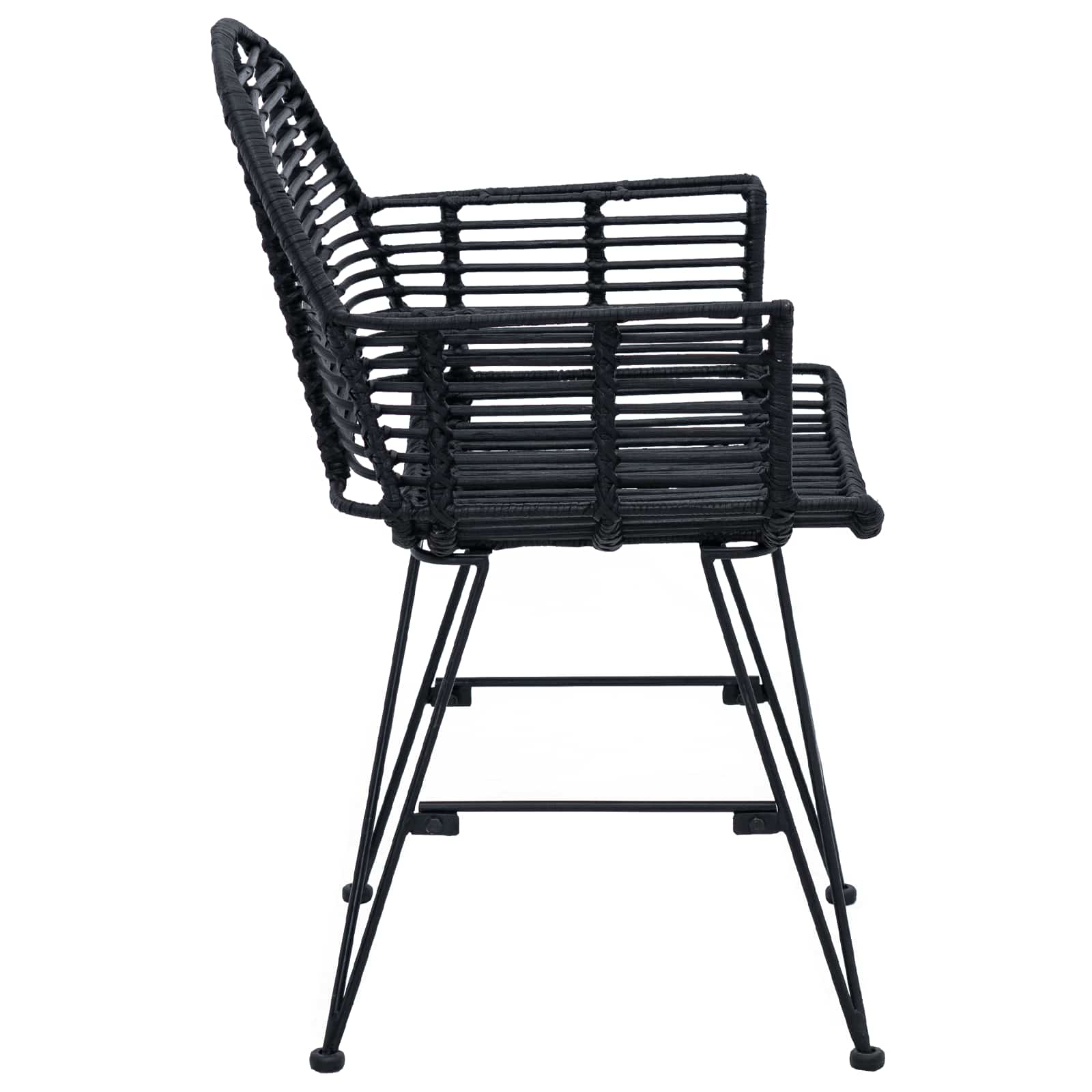 Valgomasis krėslas 2 pcs Juoda 44 x 44 x 74 cm