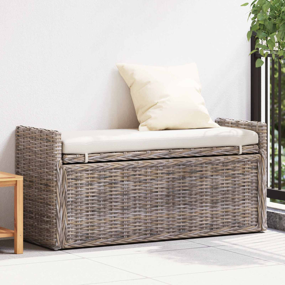 Laikymo suolas su pagalve Pilka 110 x 40 x 50 cm Ratanas