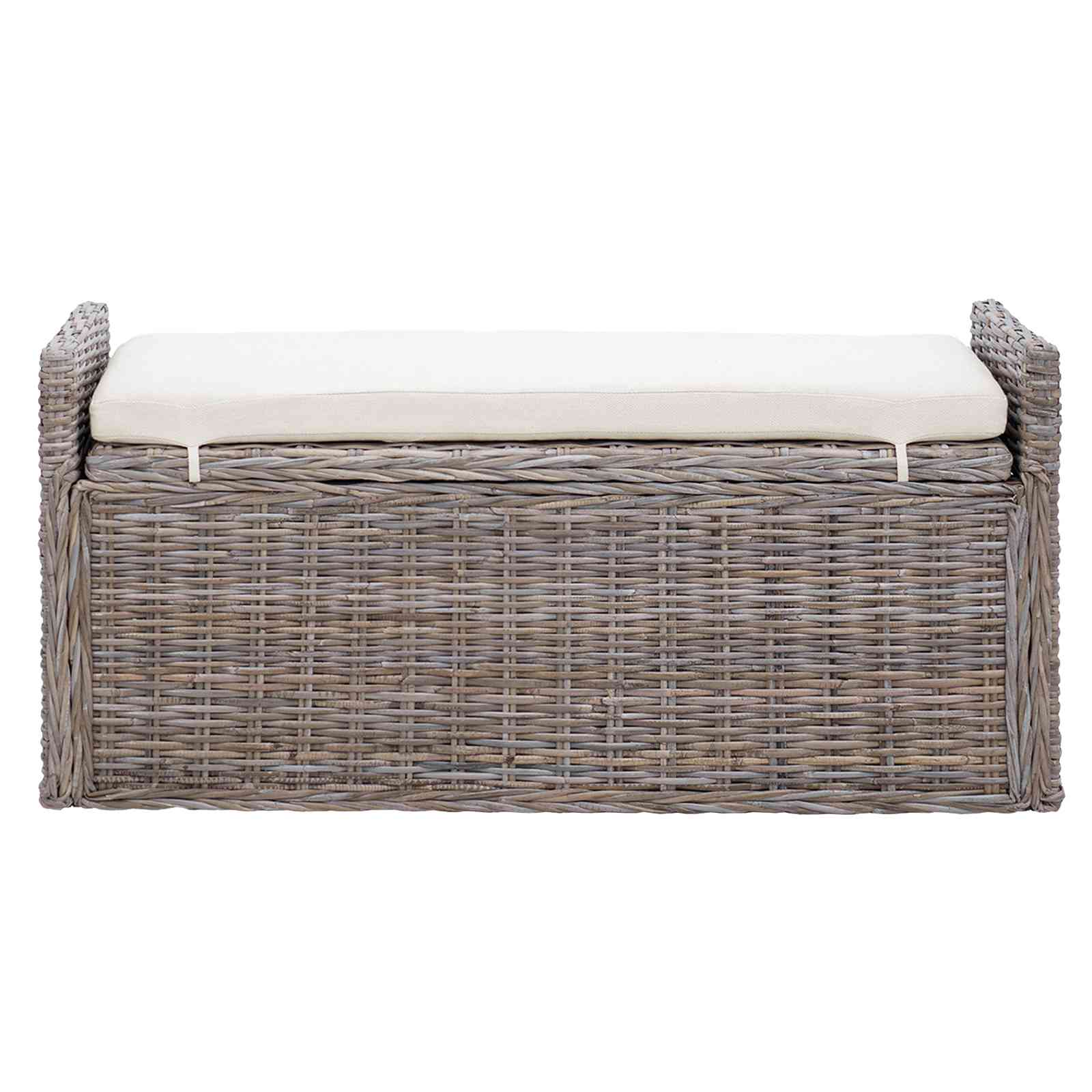 Laikymo suolas su pagalve Pilka 110 x 40 x 50 cm Ratanas