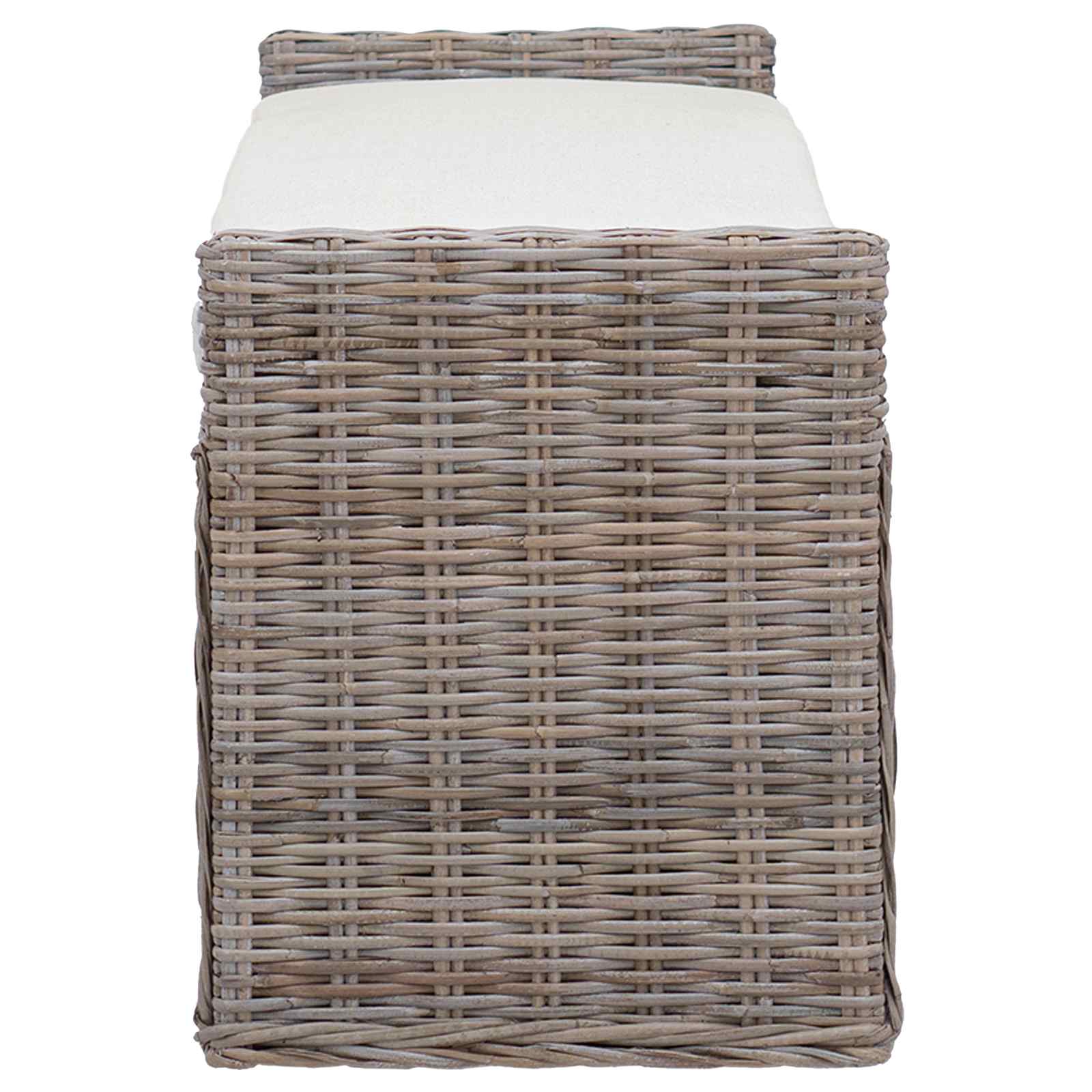 Laikymo suolas su pagalve Pilka 110 x 40 x 50 cm Ratanas
