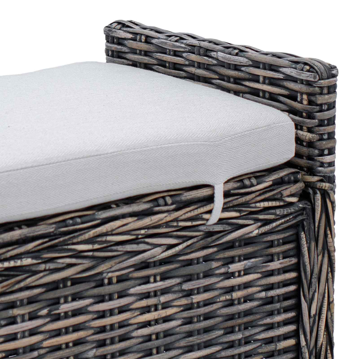 Laikymo suolas GENDT Juoda plauna 110 x 40 x 50 cm Ratanas