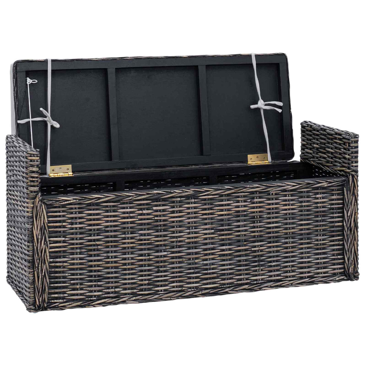 Laikymo suolas GENDT Juoda plauna 110 x 40 x 50 cm Ratanas