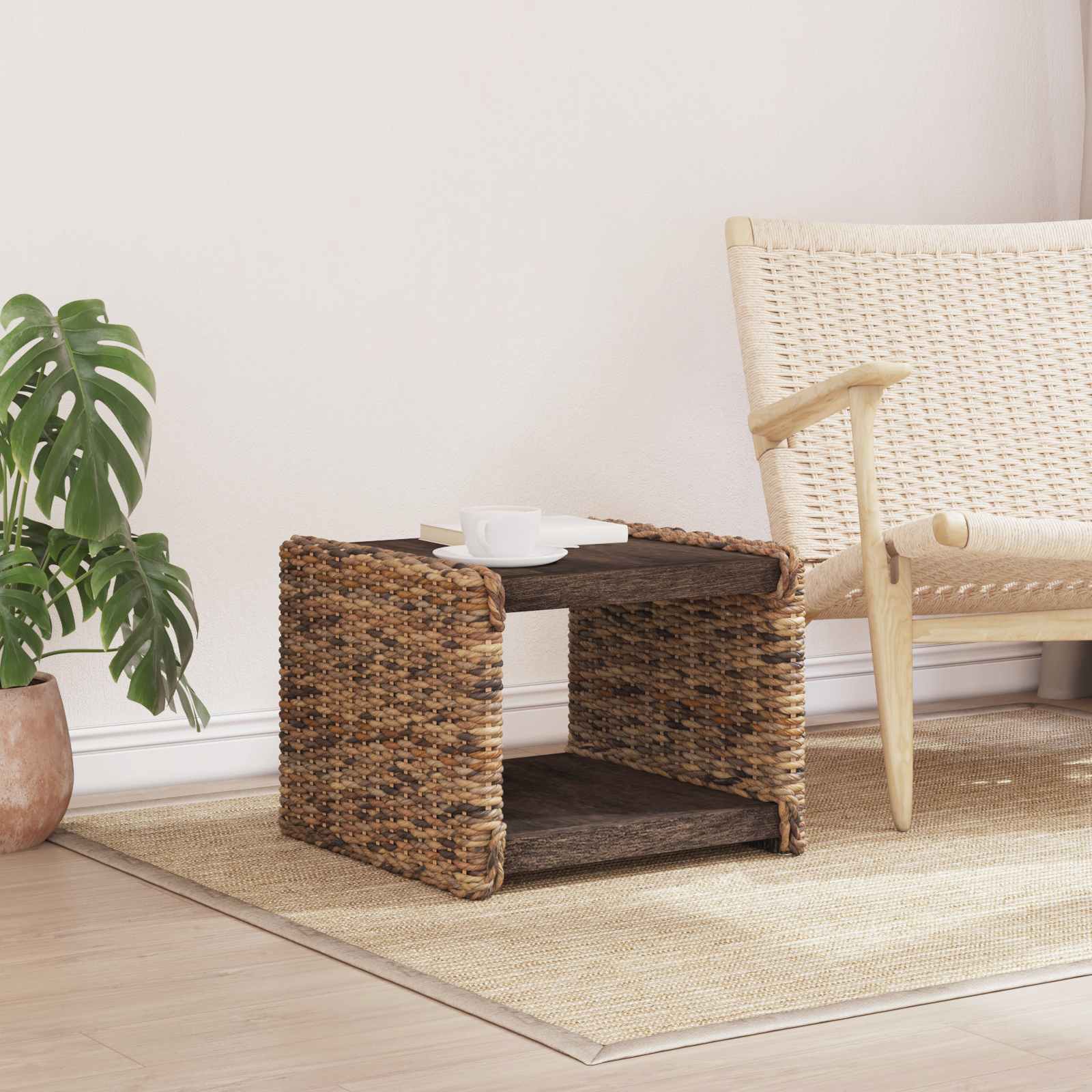 Sānu galds Naturāls 44.5 x 45 x 45 cm