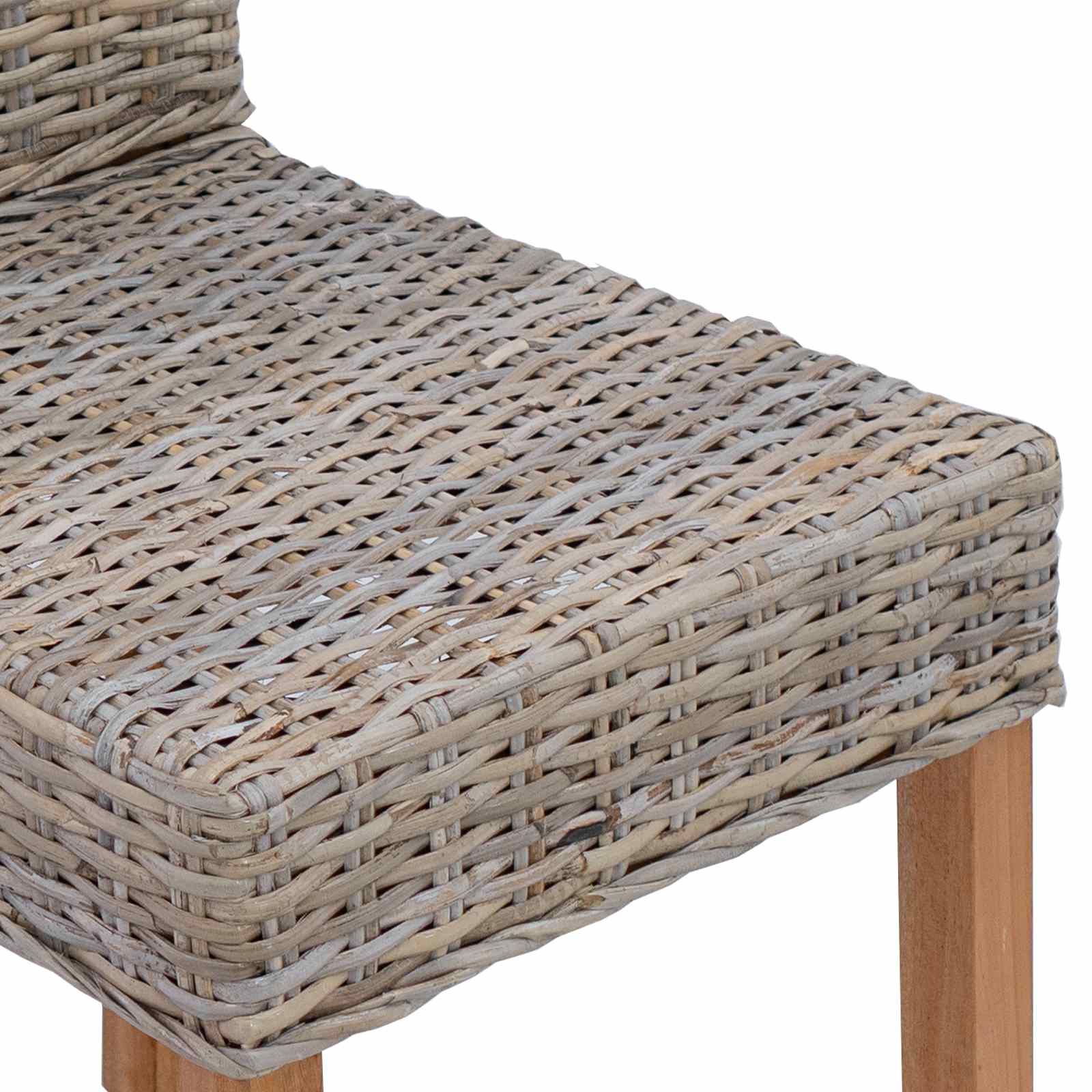 Dining Chair 2 pcs Kubu Grey 45 x 54 x 93 cm
