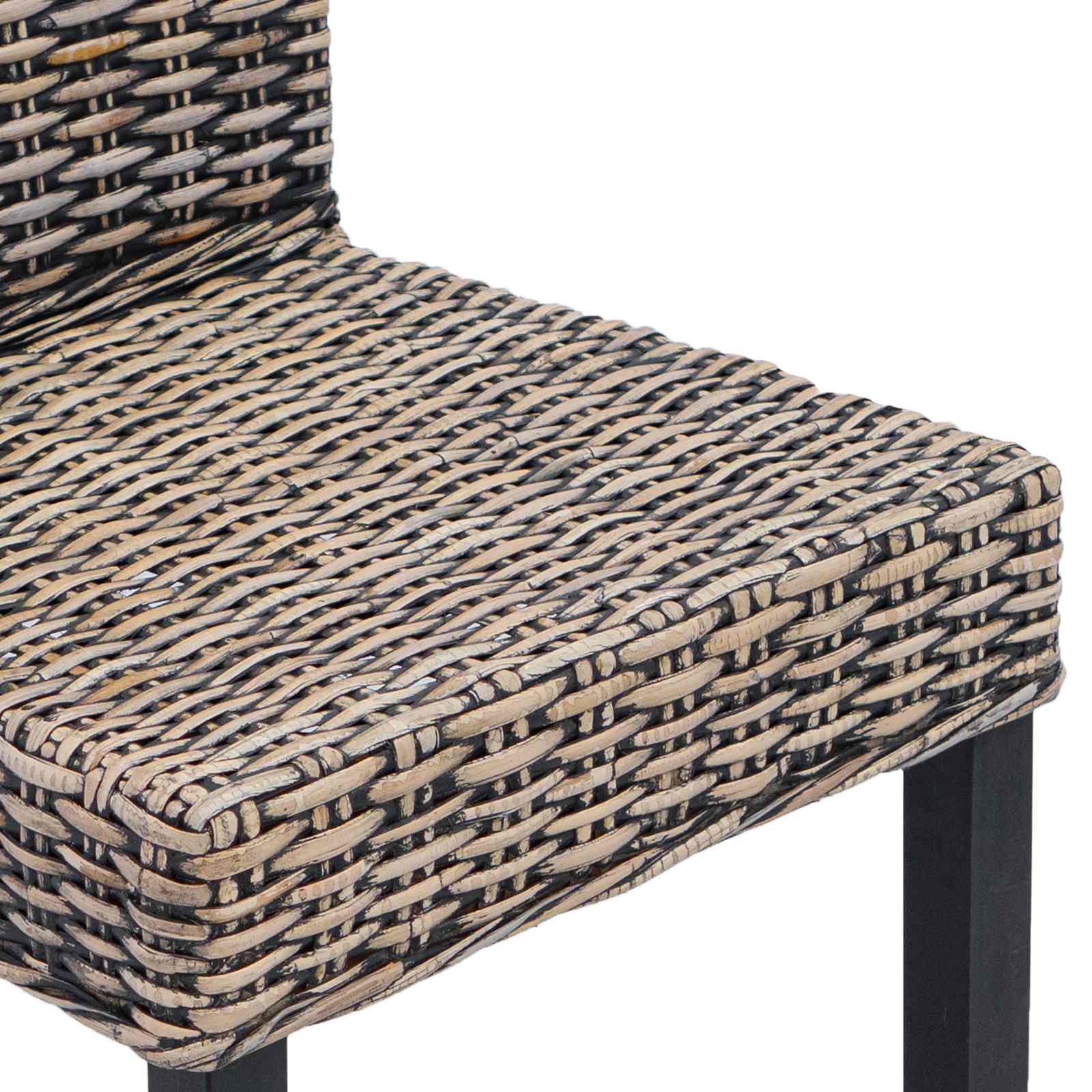 Dining Chair 2 pcs Black wash 45 x 54 x 93 cm