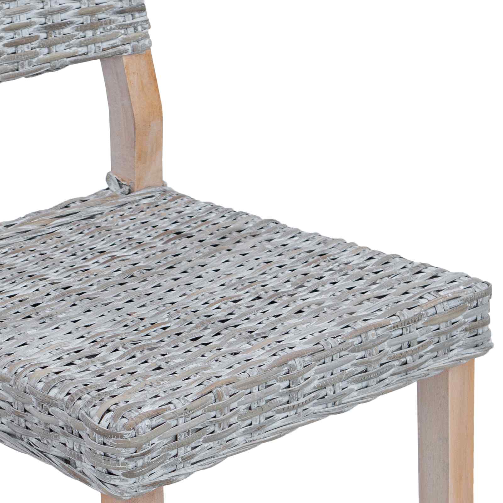 2 pcs White wash 45 x 55 x 84 cm Kubu rattan
