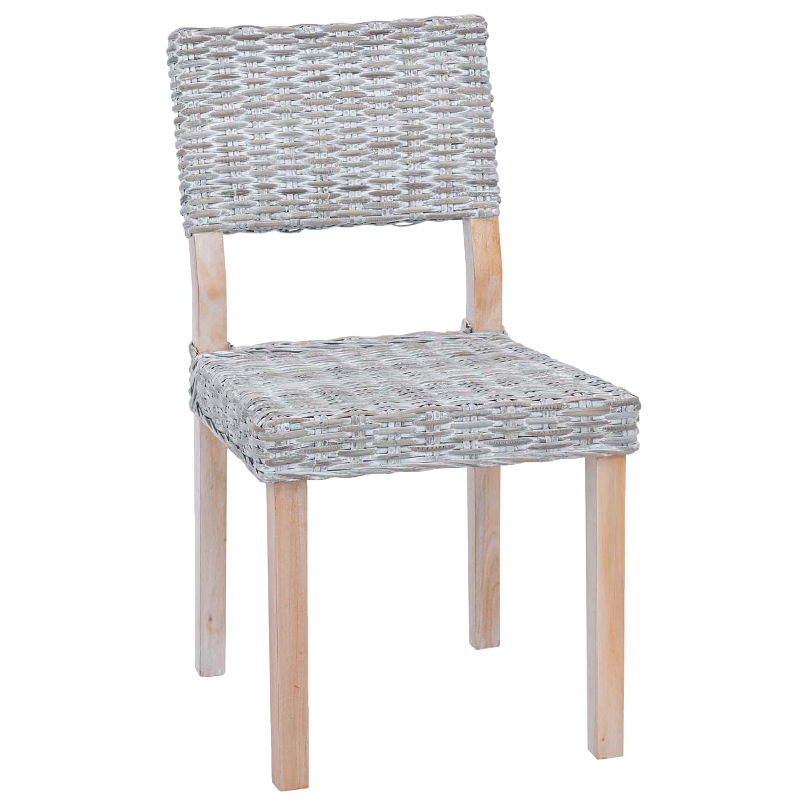 2 pcs White wash 45 x 55 x 84 cm Kubu rattan